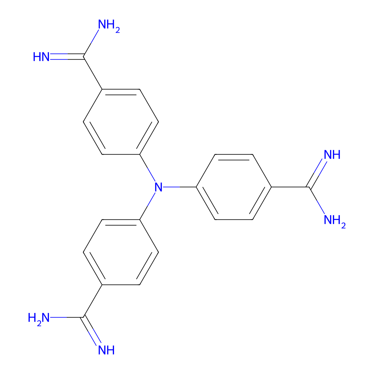 4,4',4''-Nitrilotribenzimidamide molecular structure, CAS 806636-62-4