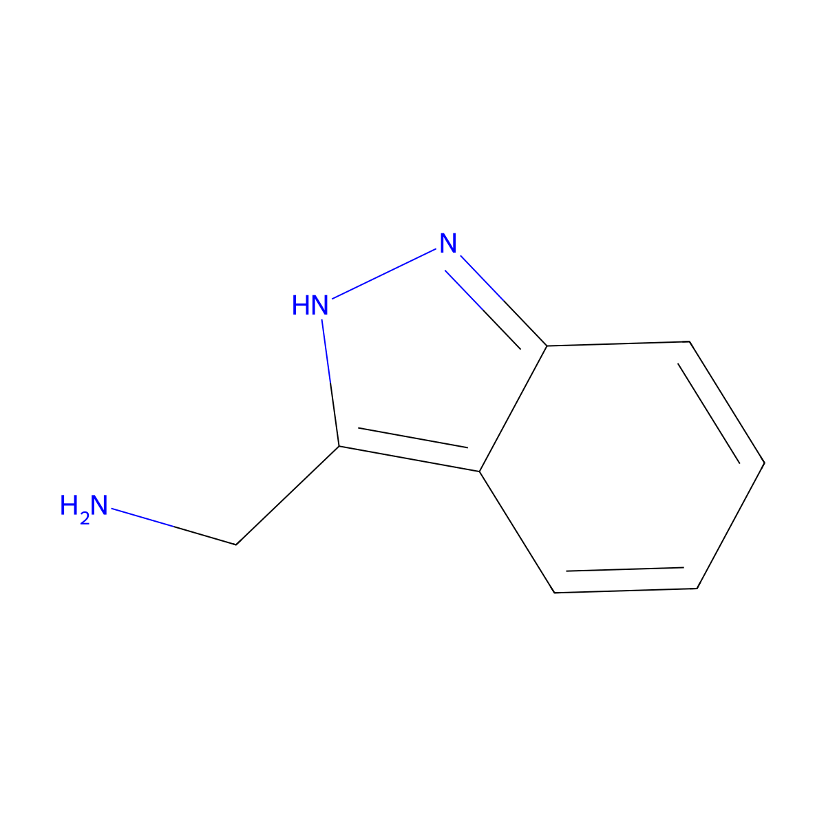 1-(2H-Indazol-3-yl)methanamine molecular structure, CAS 806640-37-9