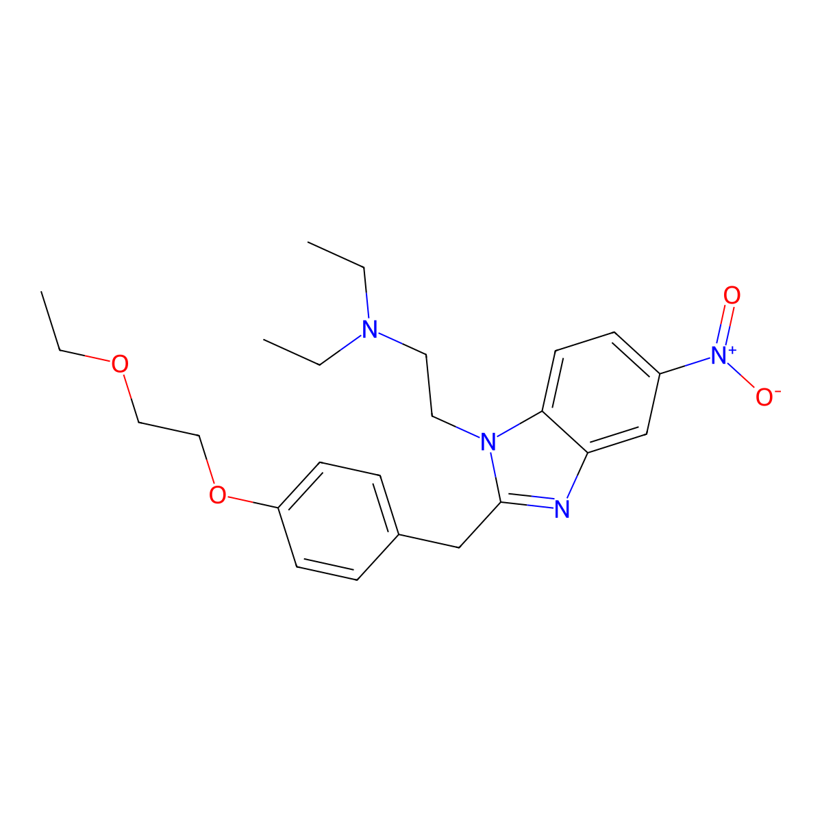 Etoetonitazene molecular structure, CAS 806642-21-7