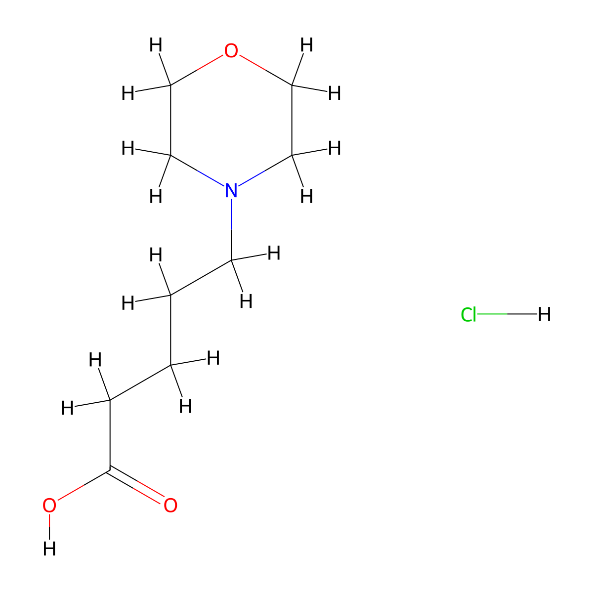 5-(Morpholin-4-yl)pentanoic acid hydrochloride molecular structure, CAS 80667-39-6