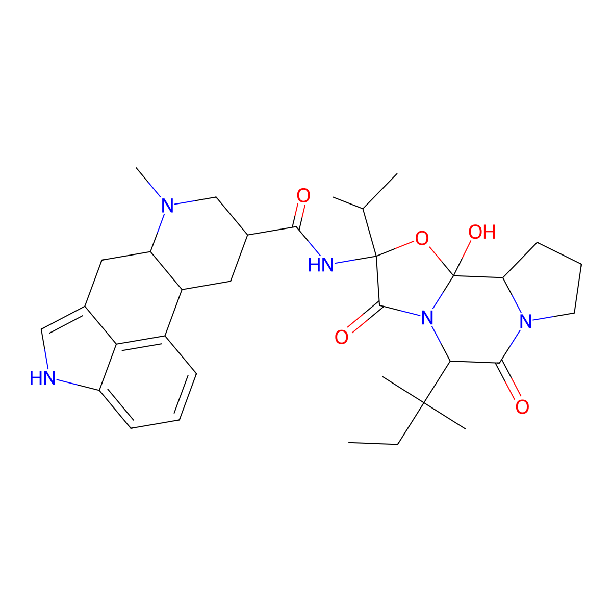Dihydroergotoxine Mesylate molecular structure, CAS 8067-24-1