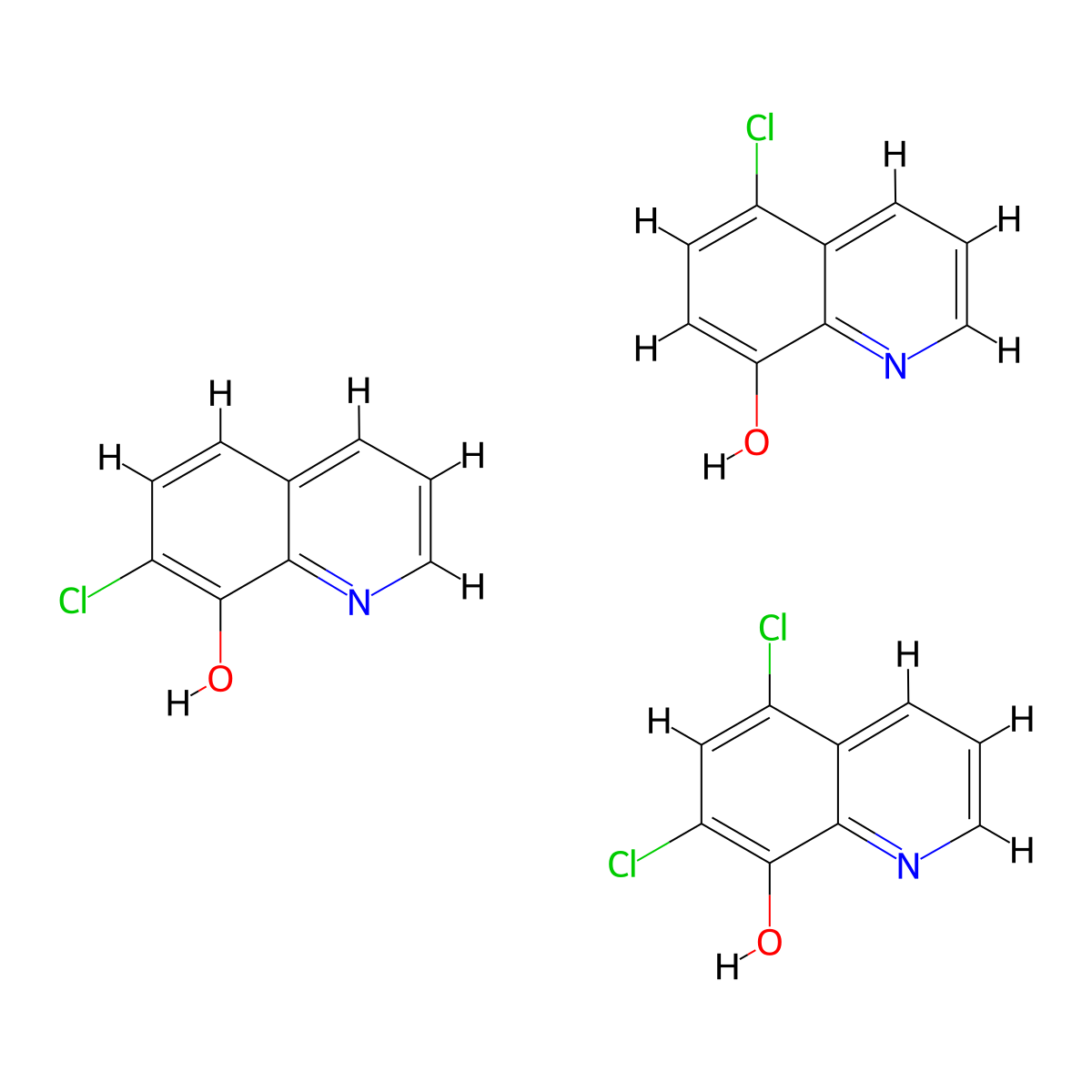 Halquinol molecular structure, CAS 8067-69-4