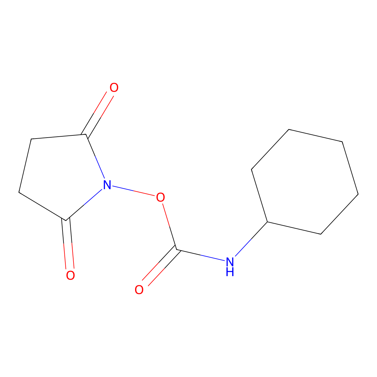 (2,5-dioxopyrrolidin-1-yl) N-cyclohexylcarbamate molecular structure, CAS 80672-61-3