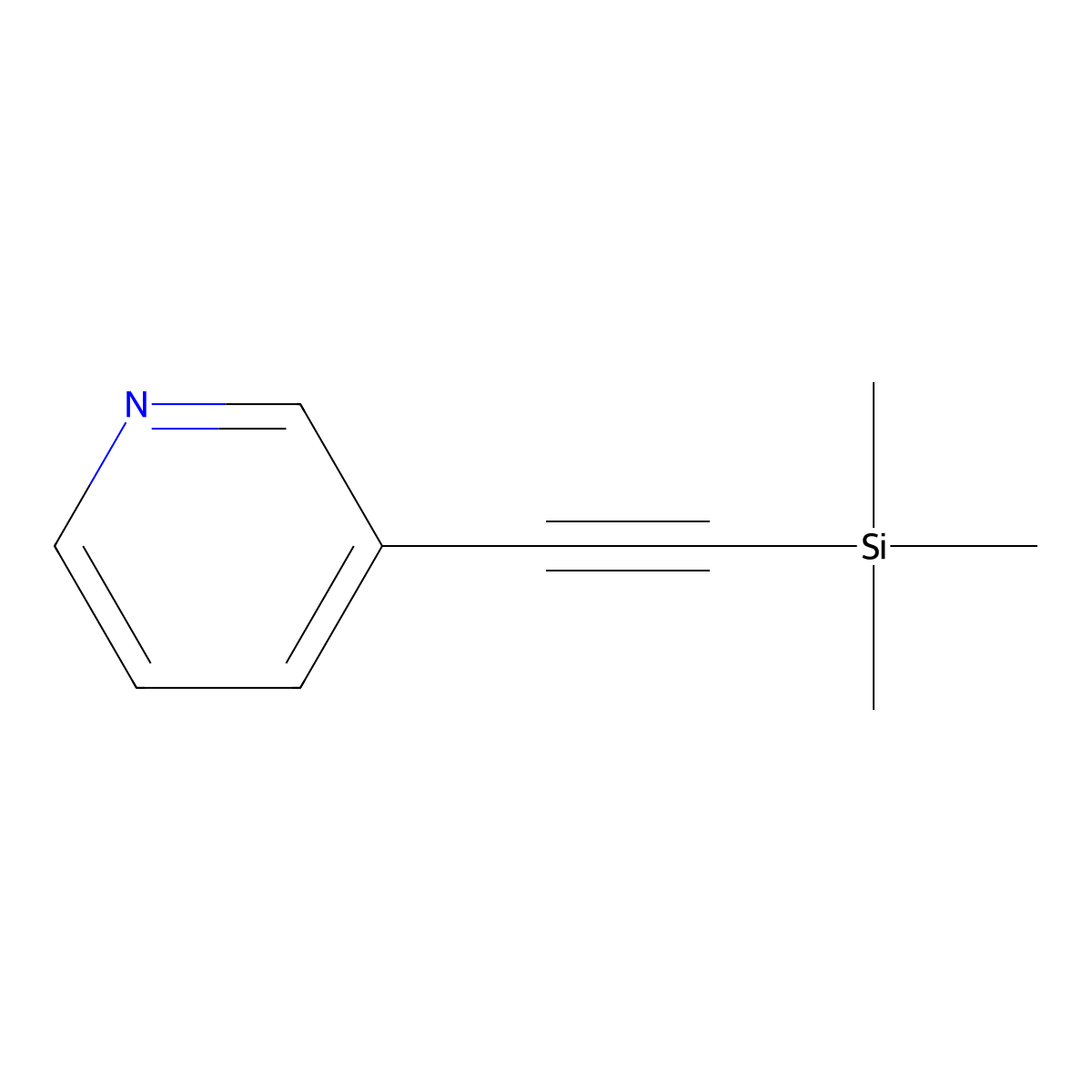 3-(Trimethylsilylethynyl)pyridine molecular structure, CAS 80673-00-3