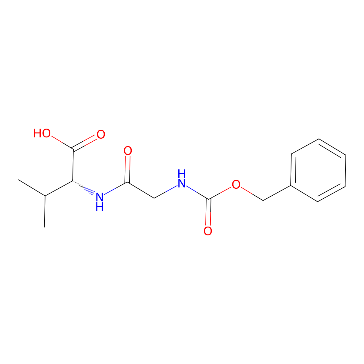 (2R)-2-(2-{[(benzyloxy)carbonyl]amino}acetamido)-3-methylbutanoic acid molecular structure, CAS 80680-97-3