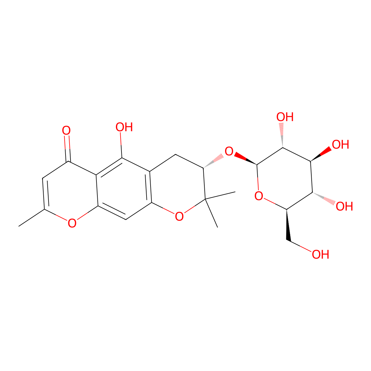 sec-O-Glucosylhamaudol molecular structure, CAS 80681-44-3