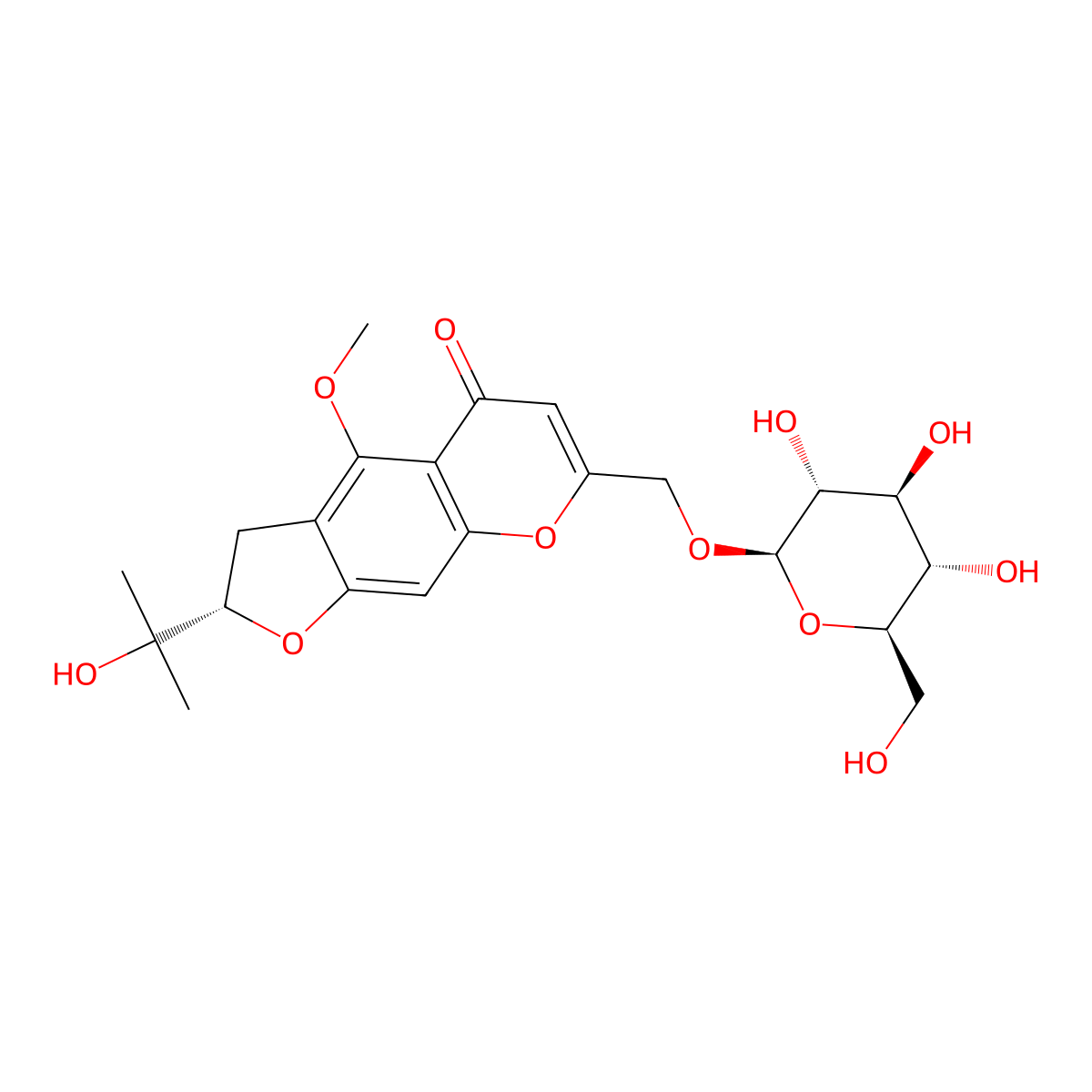 Prim-O-Glucosylcimifugin molecular structure, CAS 80681-45-4