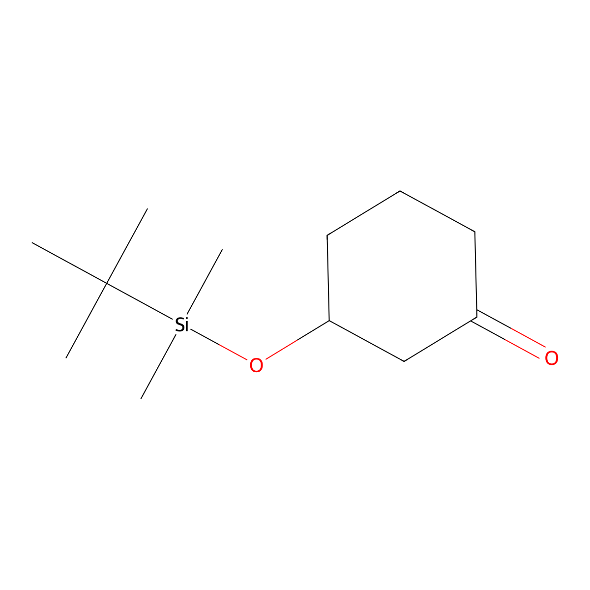 Cyclohexanone, 3-[[(1,1-dimethylethyl)dimethylsilyl]oxy]- molecular structure, CAS 80684-13-5