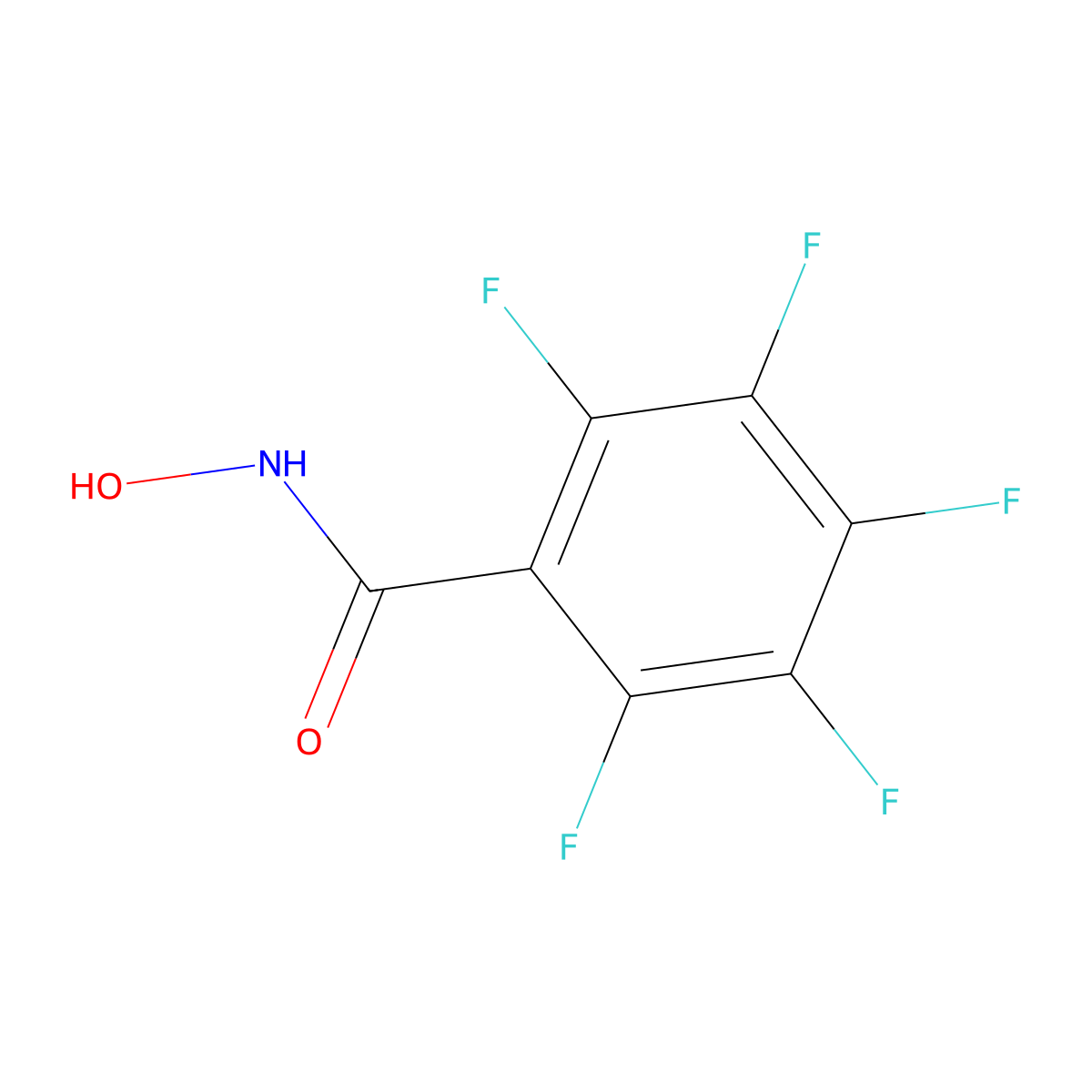 N-Hydroxypentafluoro benzamide molecular structure, CAS 80684-62-4