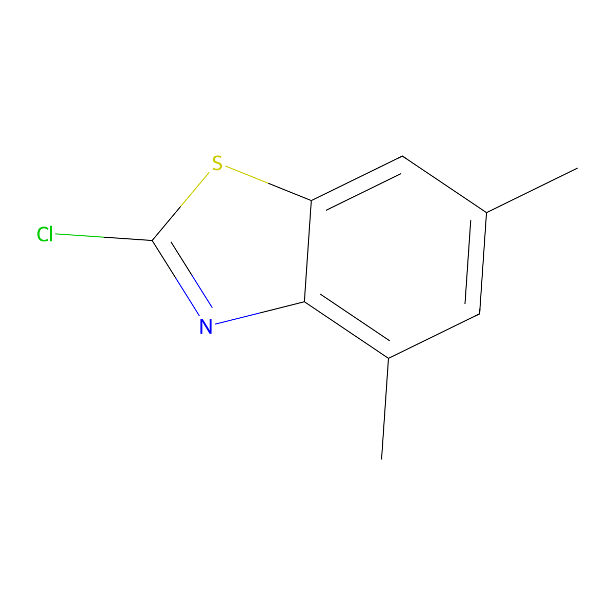 2-Chloro-4,6-dimethyl-1,3-benzothiazole molecular structure, CAS 80689-35-6