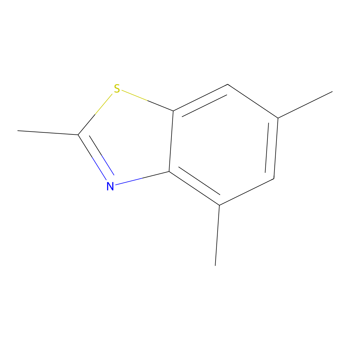 2,4,6-Trimethyl-1,3-benzothiazole molecular structure, CAS 80689-37-8