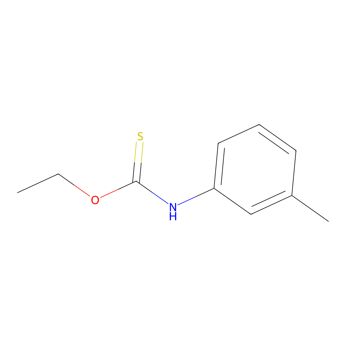 O-ethyl 3-methylphenylthiocarbamate molecular structure, CAS 80689-42-5