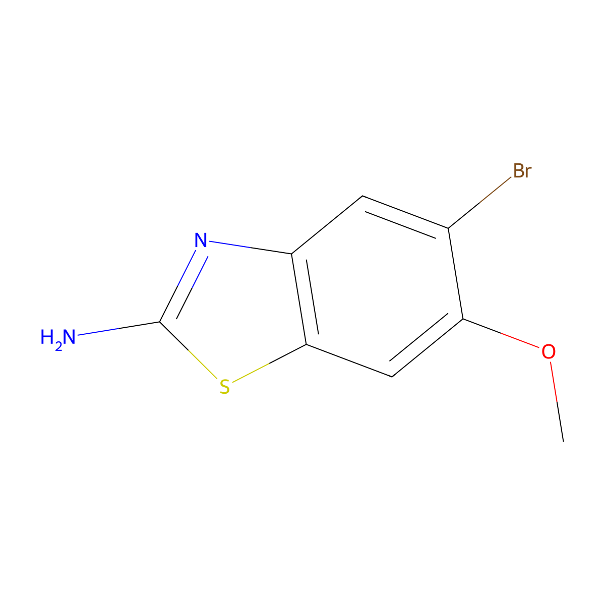 5-Bromo-6-methoxybenzo[d]thiazol-2-amine molecular structure, CAS 80689-47-0