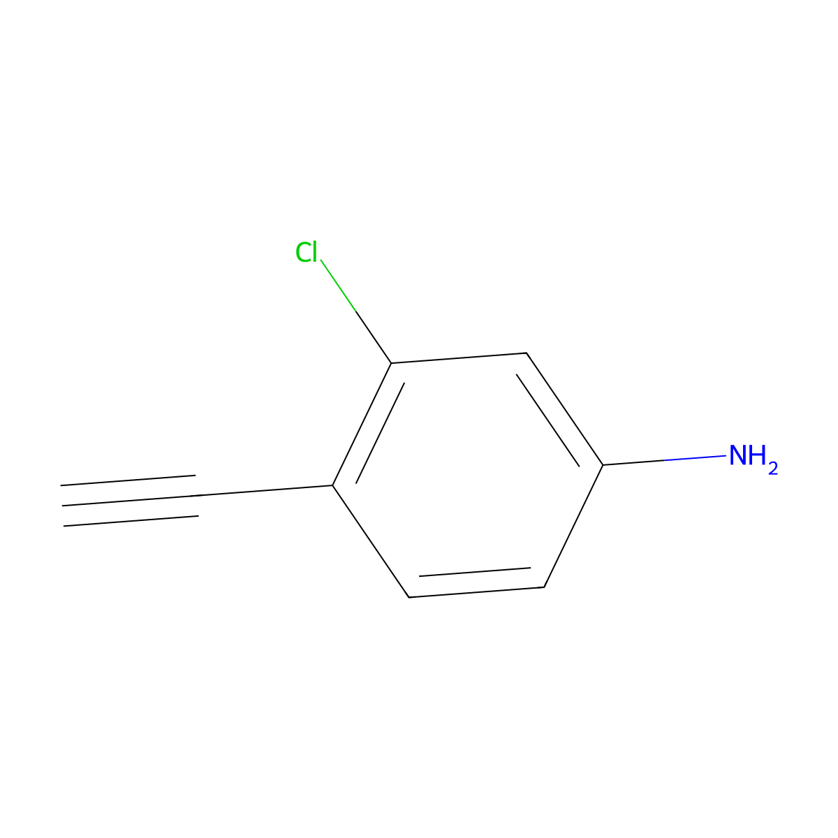 3-Chloro-4-ethynylaniline molecular structure, CAS 80690-65-9