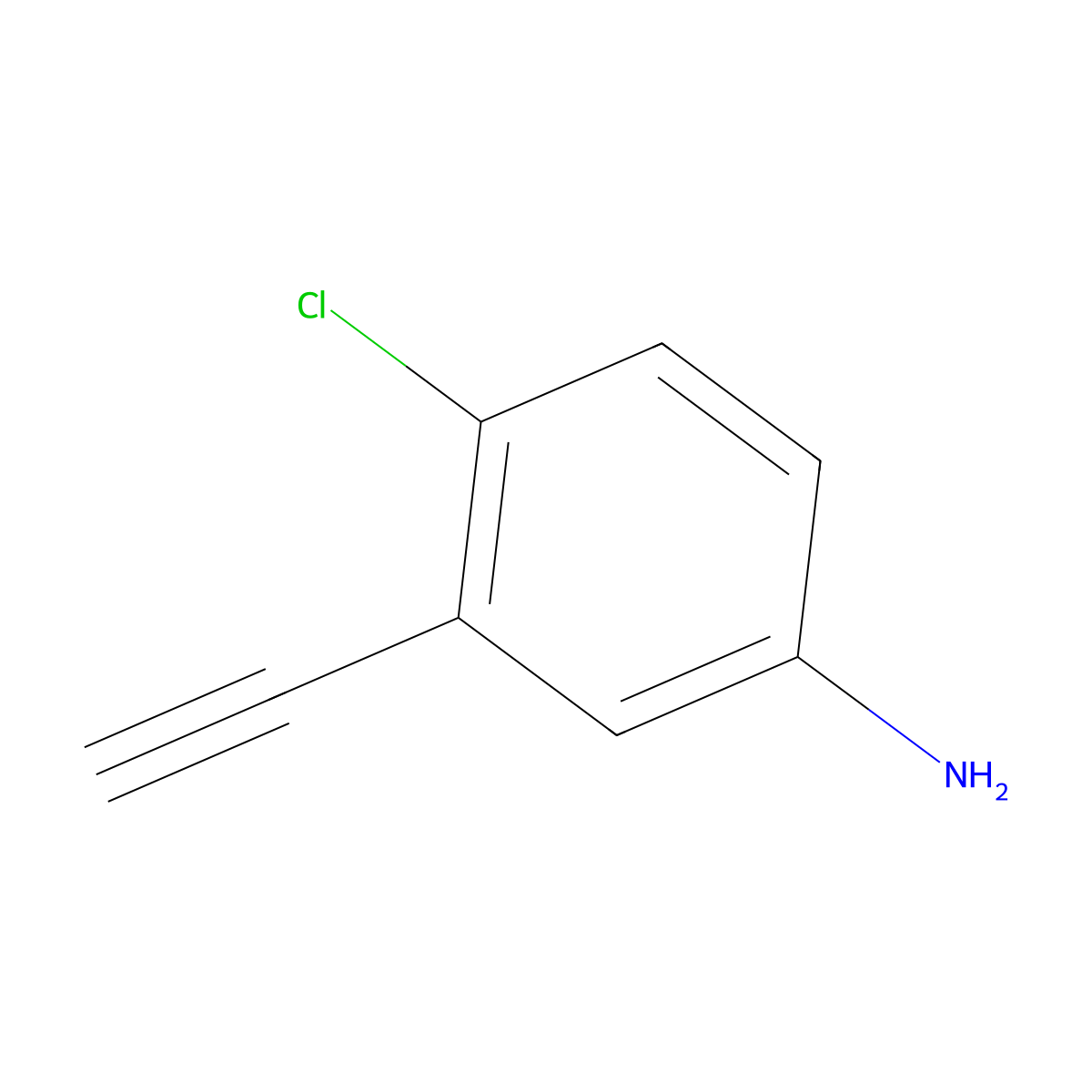4-Chloro-3-ethynylaniline molecular structure, CAS 80690-66-0
