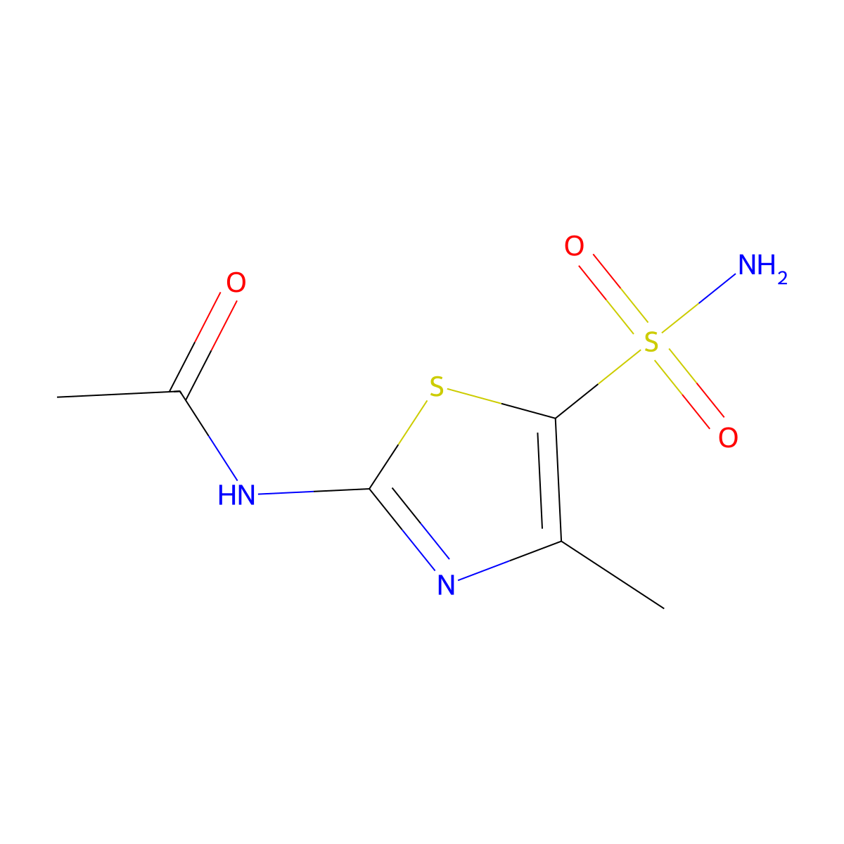 N-(4-methyl-5-sulfamoylthiazol-2-yl)acetamide molecular structure, CAS 80691-11-8