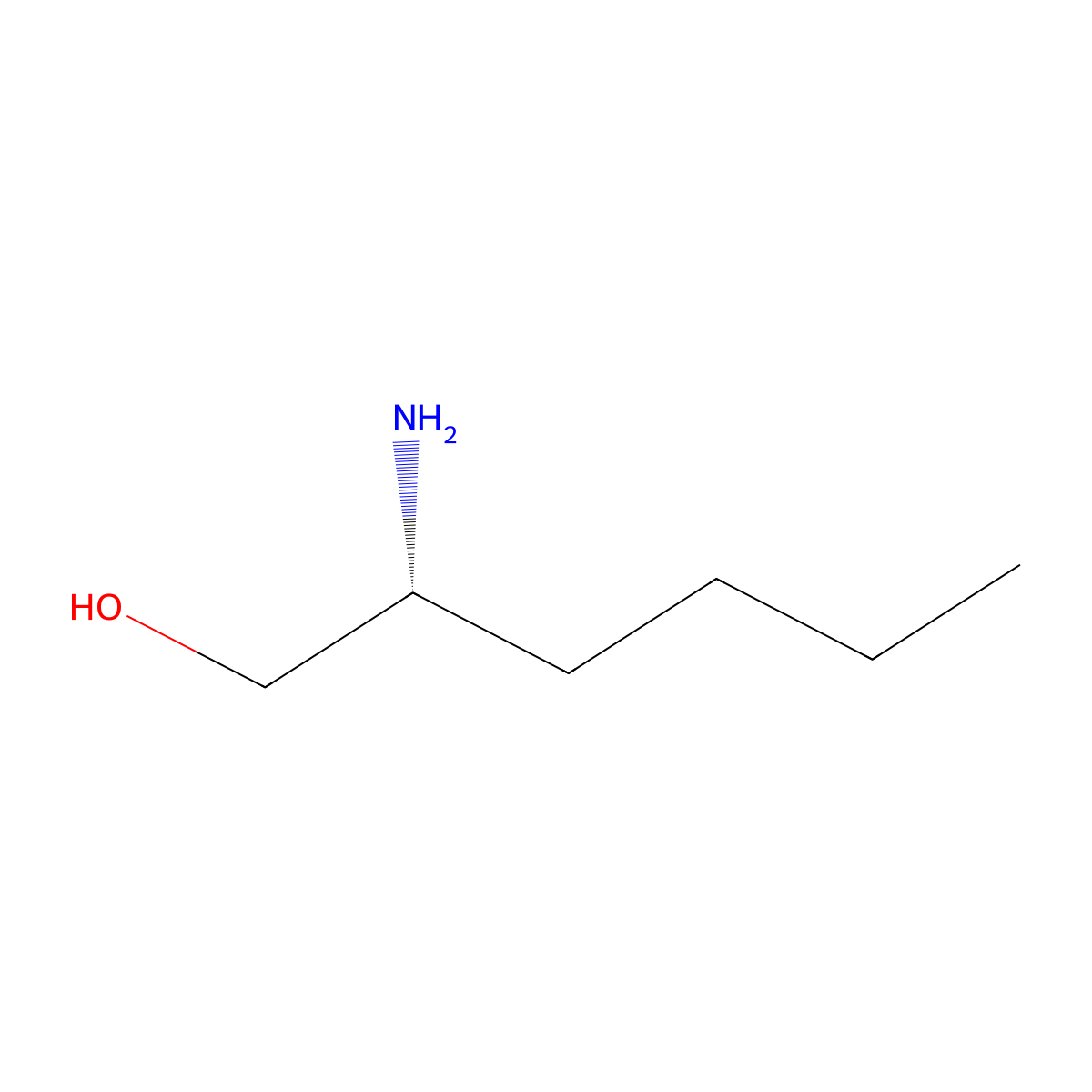 (2R)-2-aminohexan-1-ol molecular structure, CAS 80696-28-2