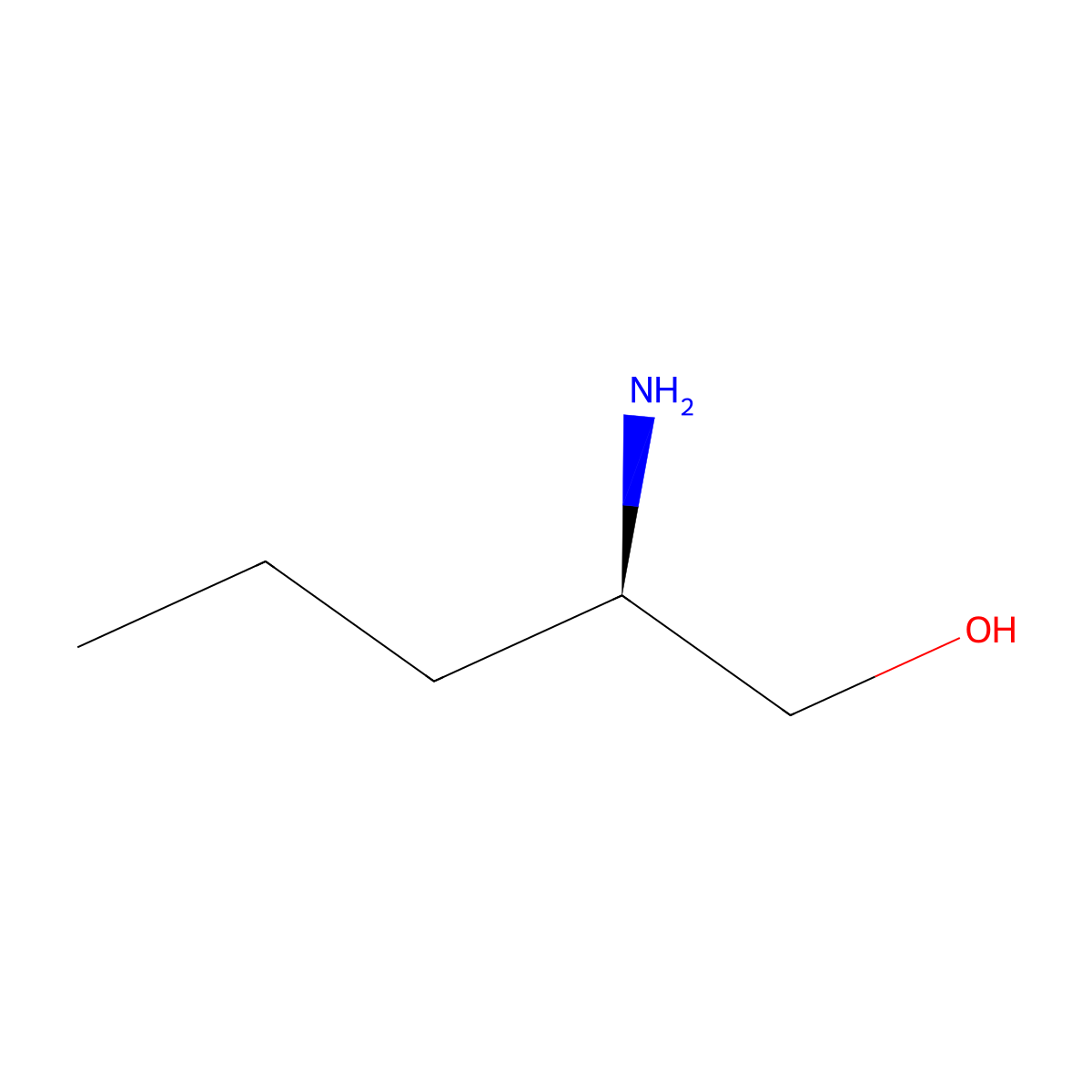(2R)-2-aminopentan-1-ol molecular structure, CAS 80696-30-6