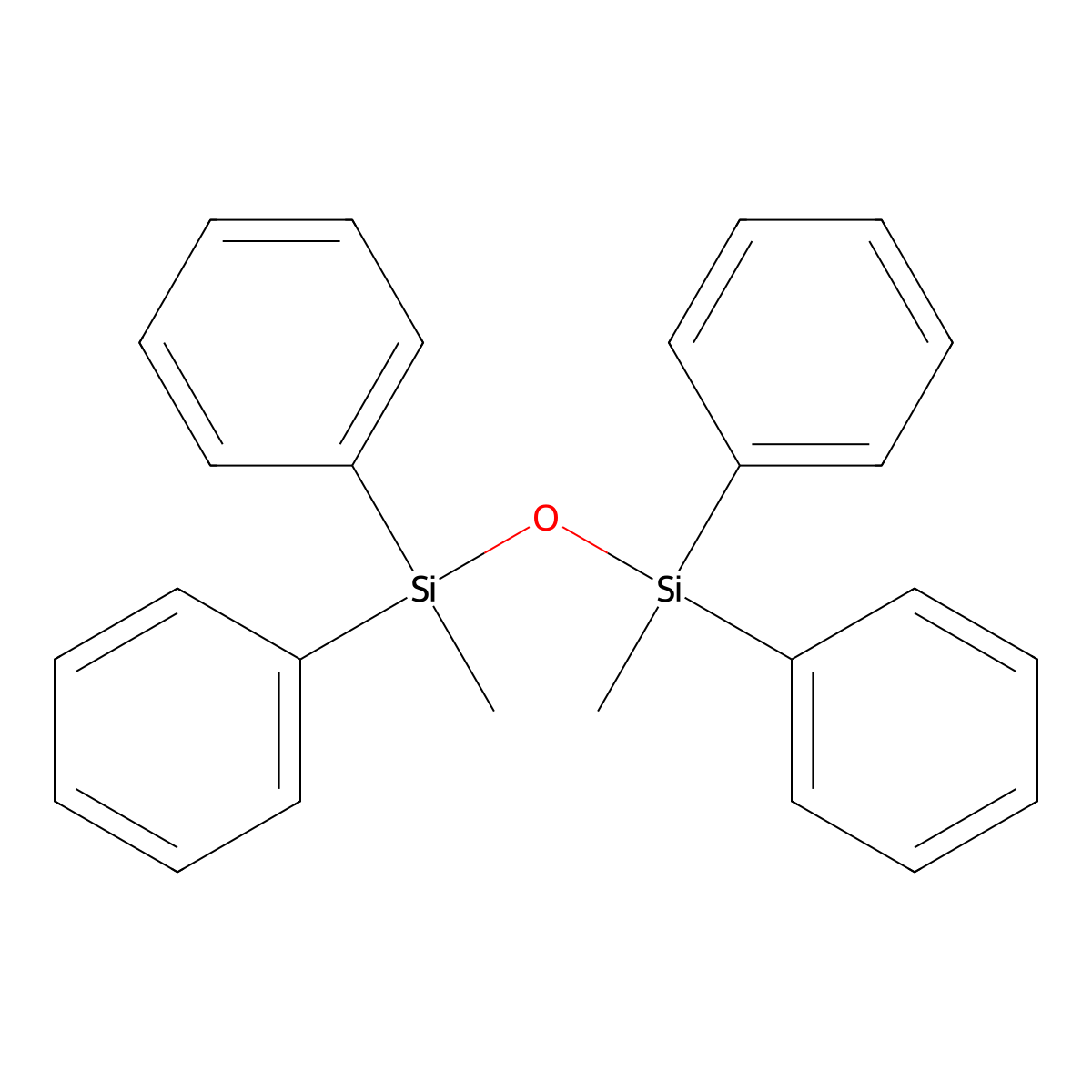 Tetraphenyl dimethyl disiloxane molecular structure, CAS 807-28-3