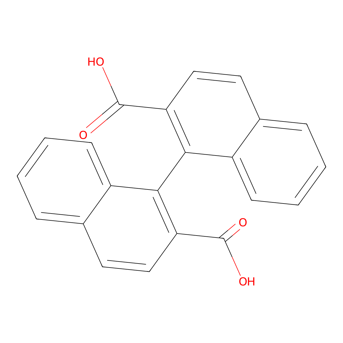 1,1'-Binaphthyl-2,2'-dicarboxylic acid molecular structure, CAS 80703-23-7