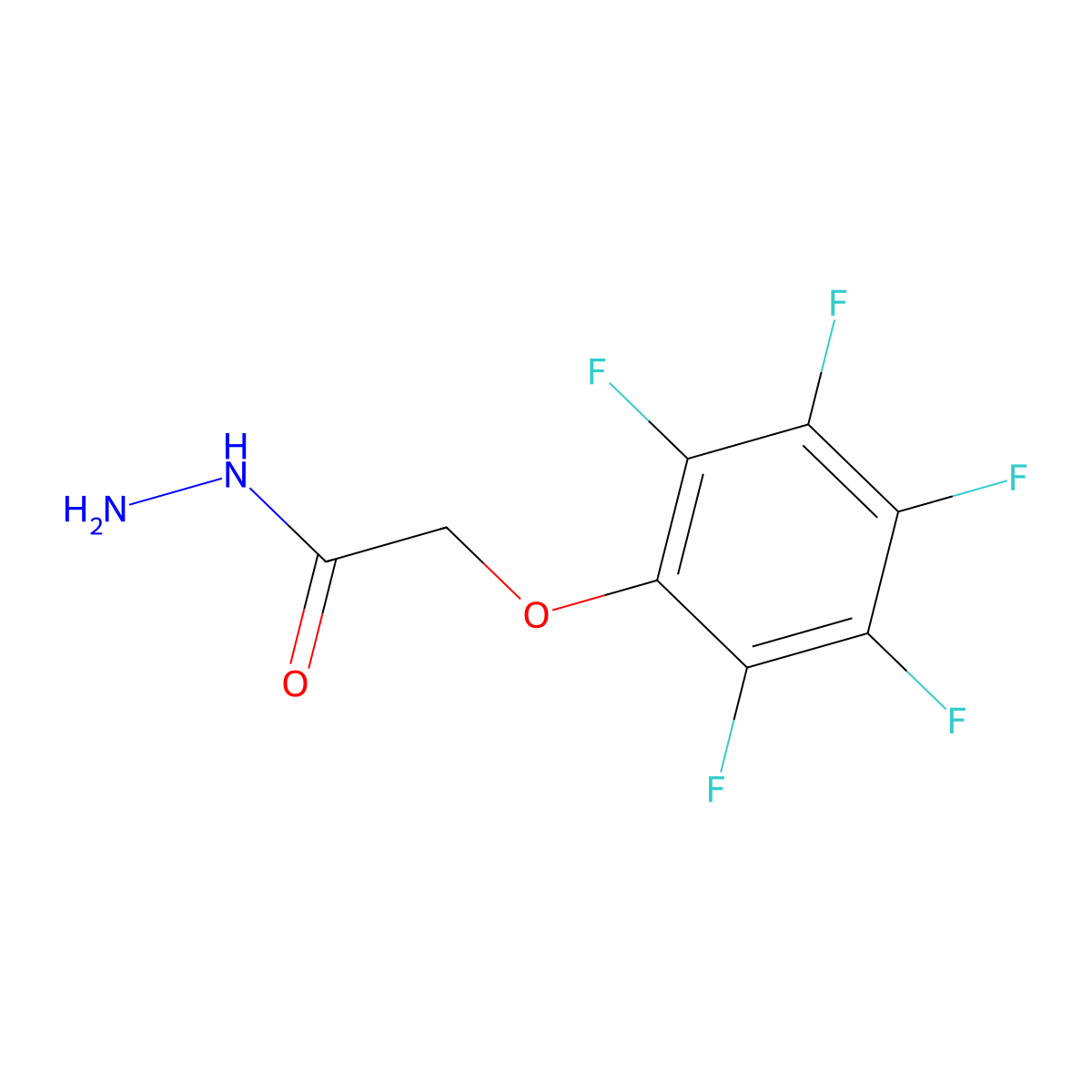 2-(2,3,4,5,6-Pentafluorophenoxy)acetohydrazide molecular structure, CAS 80703-24-8