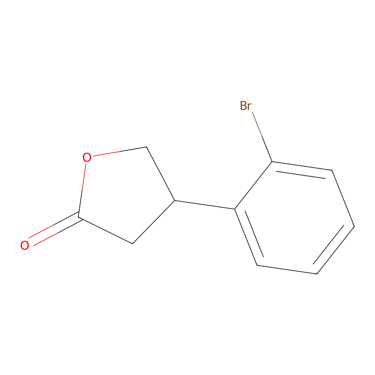 4-(2-Bromophenyl)oxolan-2-one molecular structure, CAS 80707-06-8