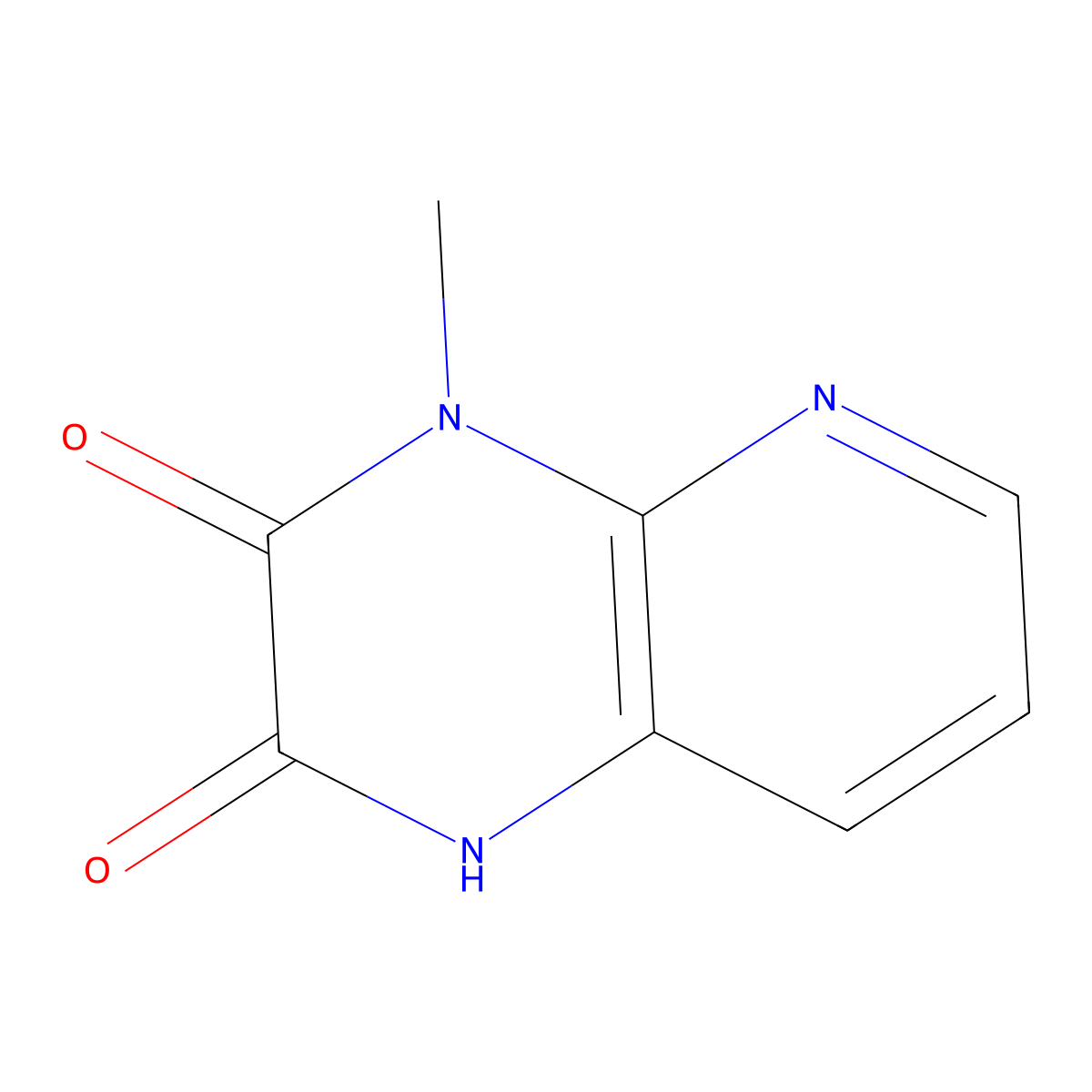4-Methyl-1,4-dihydropyrido[2,3-B]pyrazine-2,3-dione molecular structure, CAS 80708-25-4
