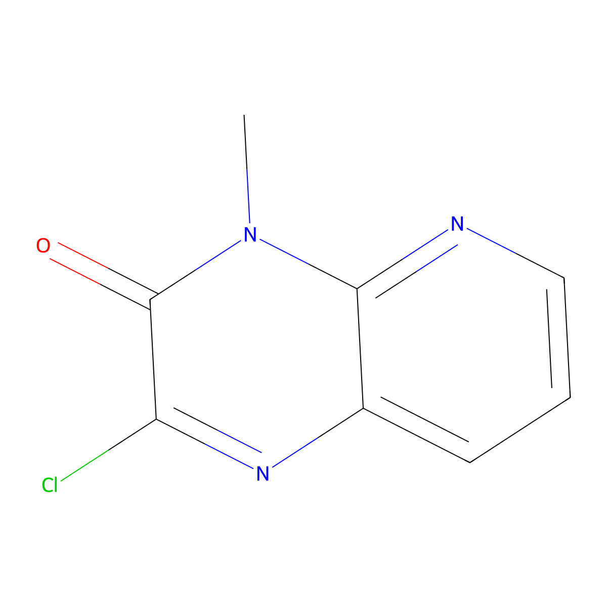 2-chloro-4-methylpyrido[2,3-b]pyrazin-3(4H)-one molecular structure, CAS 80708-26-5