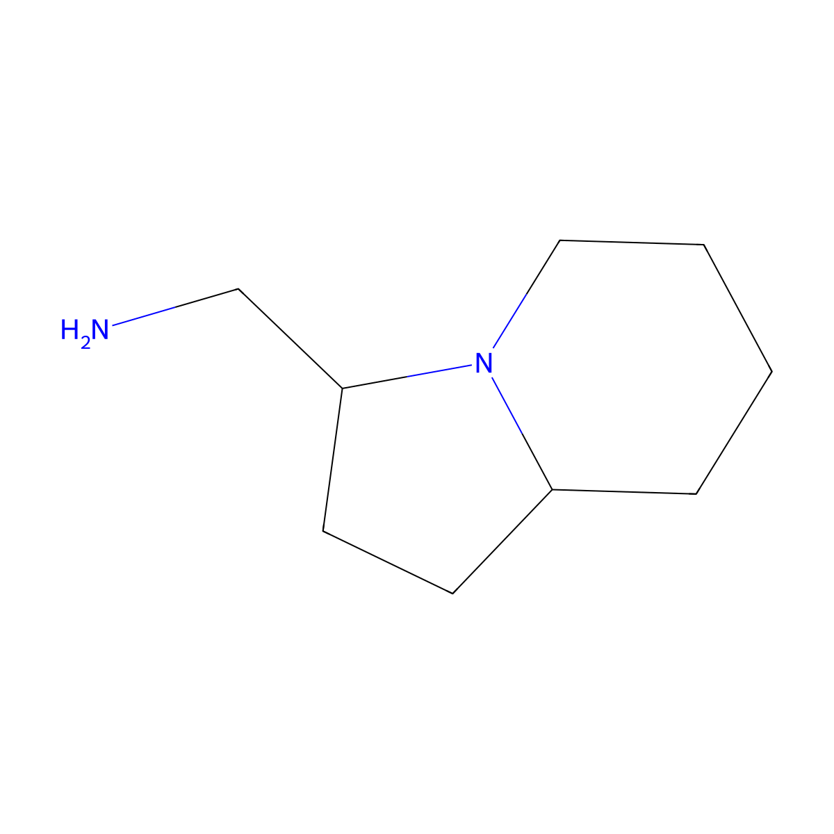 (Octahydroindolizin-3-yl)methanamine molecular structure, CAS 80709-12-2