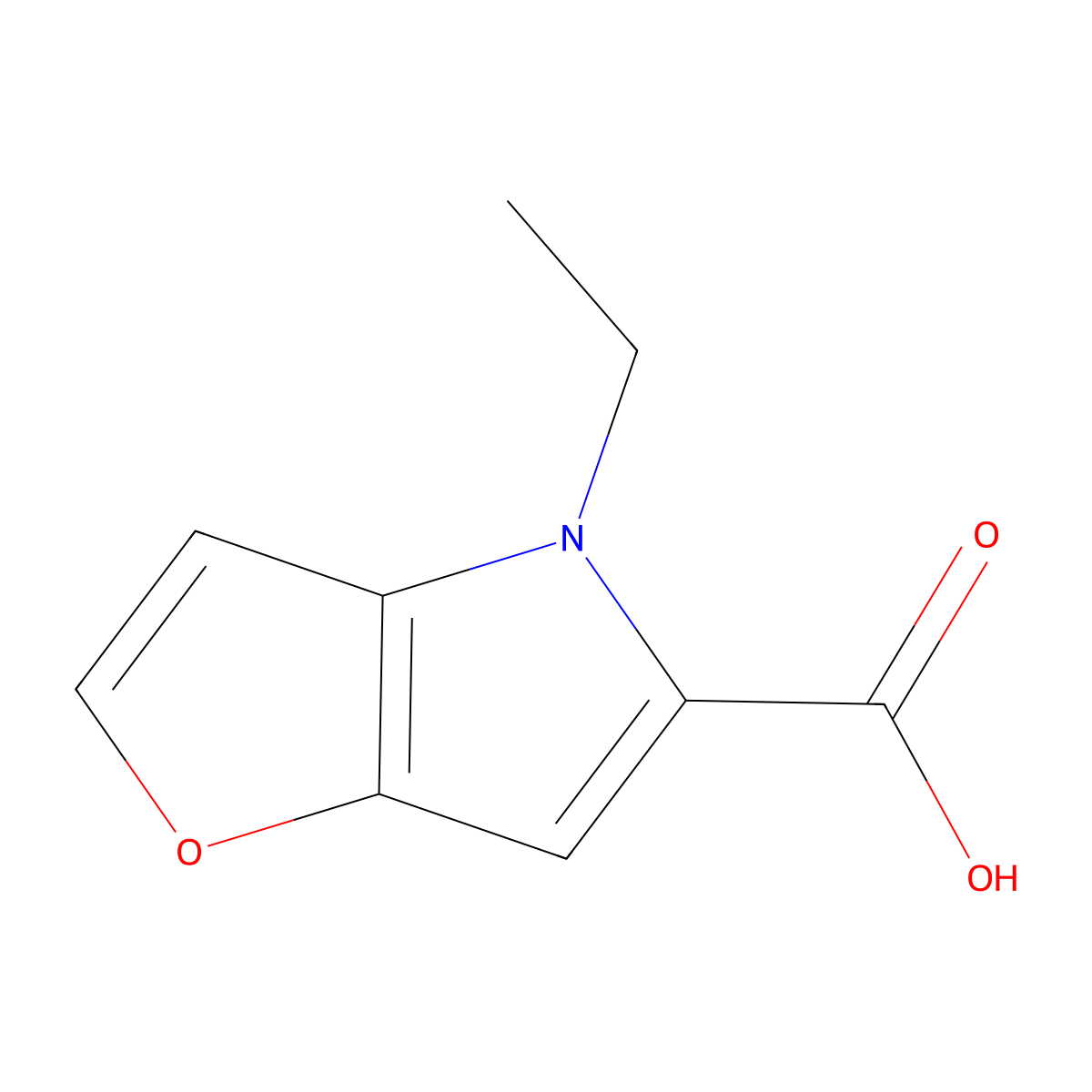 4-Ethyl-4h-furo[3,2-b]pyrrole-5-carboxylic acid molecular structure, CAS 80709-74-6