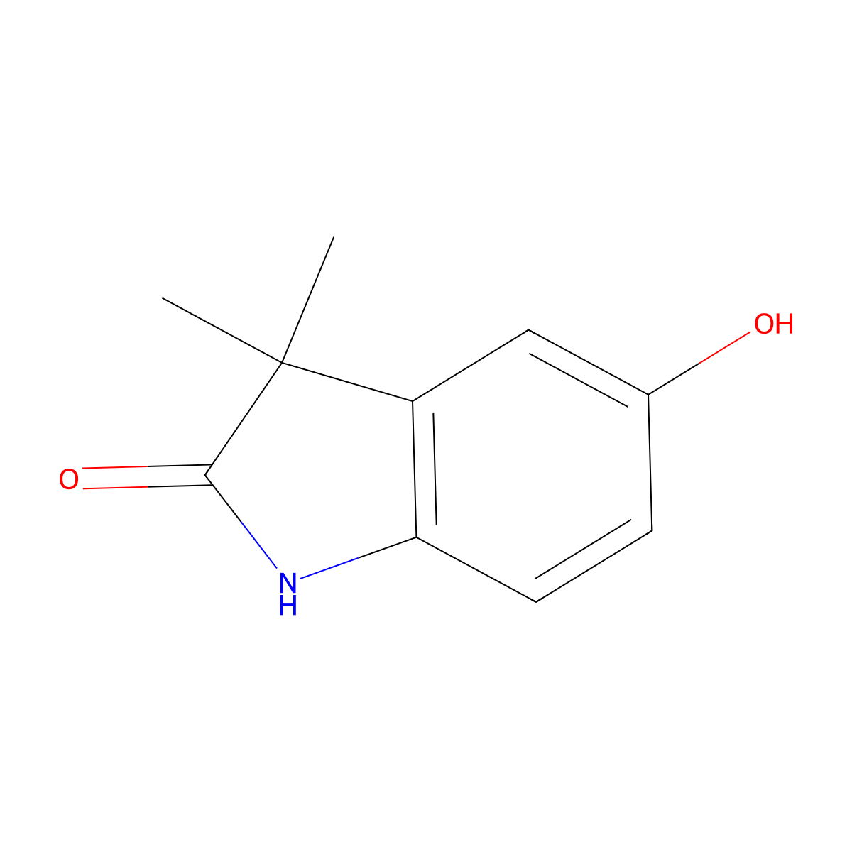 5-Hydroxy-3,3-dimethylindolin-2-one molecular structure, CAS 80711-56-4