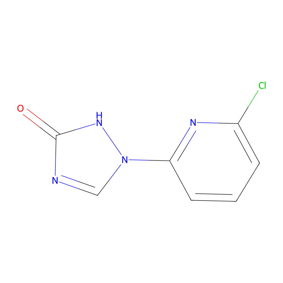 1-(6-Chloropyridin-2-yl)-1,2-dihydro-3H-1,2,4-triazol-3-one molecular structure, CAS 80714-26-7