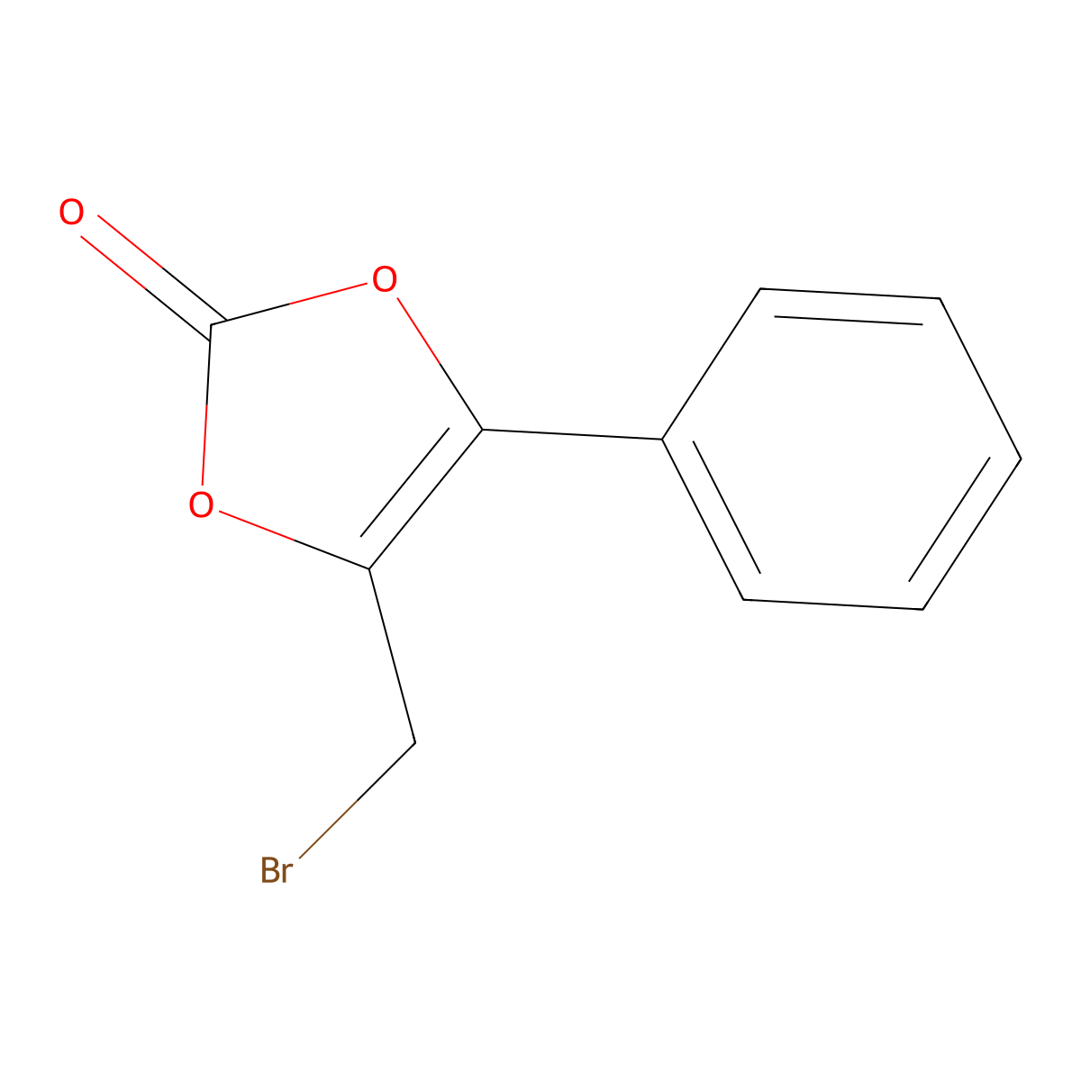 4-(Bromomethyl)-5-phenyl-1,3-dioxol-2-one molecular structure, CAS 80715-20-4