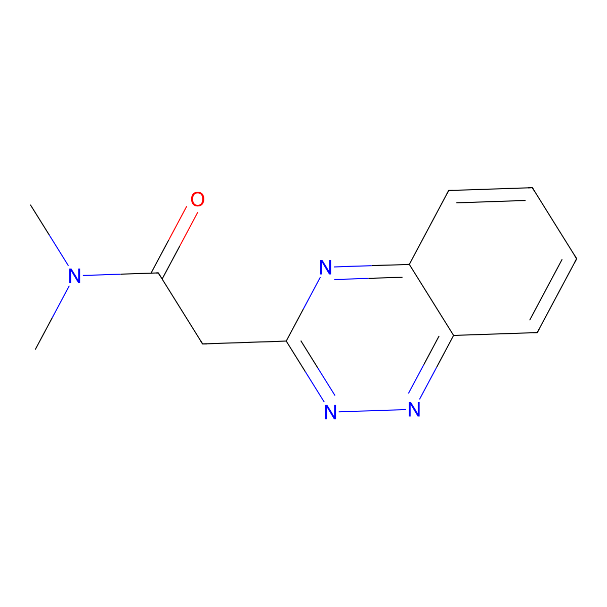 1,2,4-Benzotriazine-3-acetamide, N,N-dimethyl- molecular structure, CAS 80722-71-0