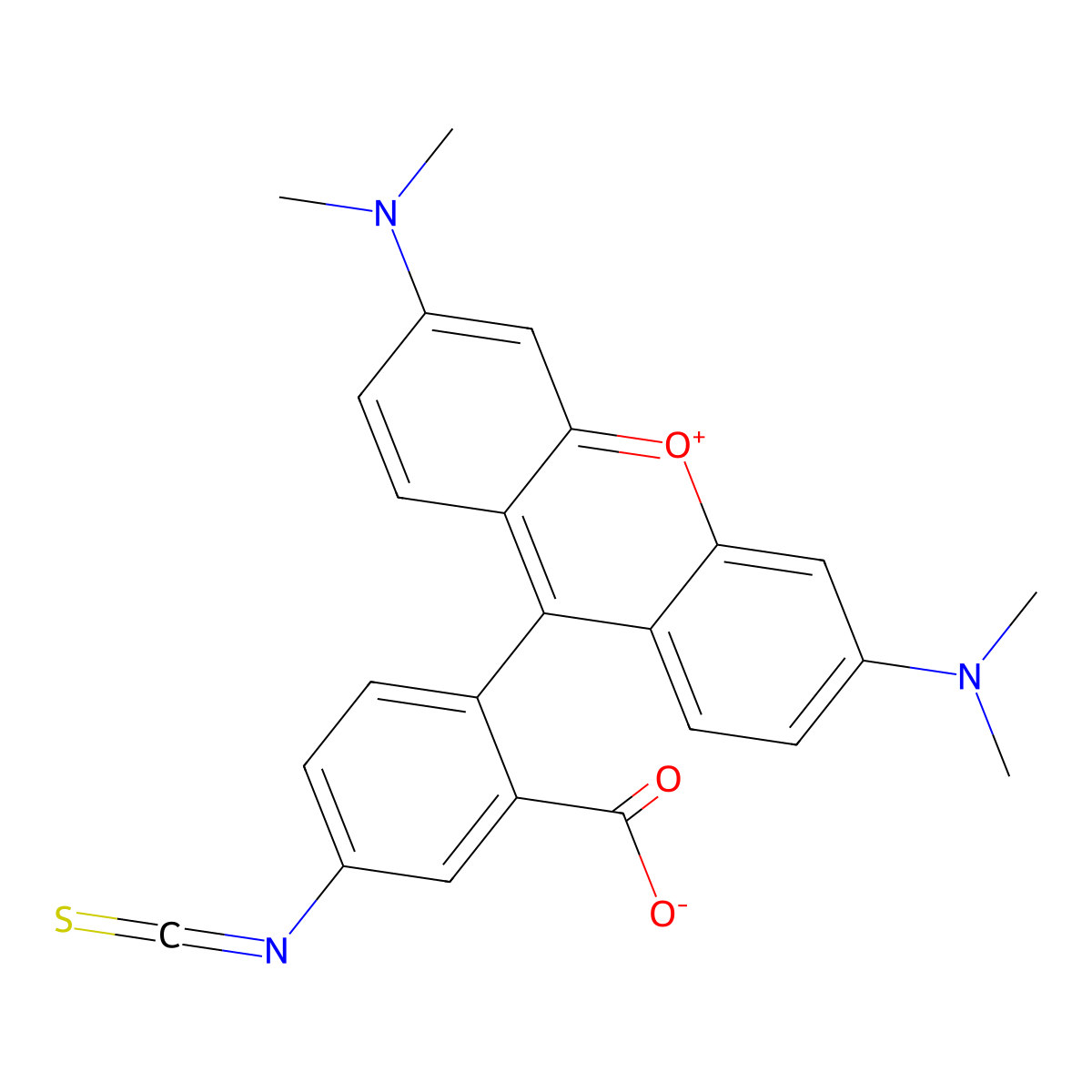 Tetramethylrhodamine-5-isothiocyanate molecular structure, CAS 80724-19-2