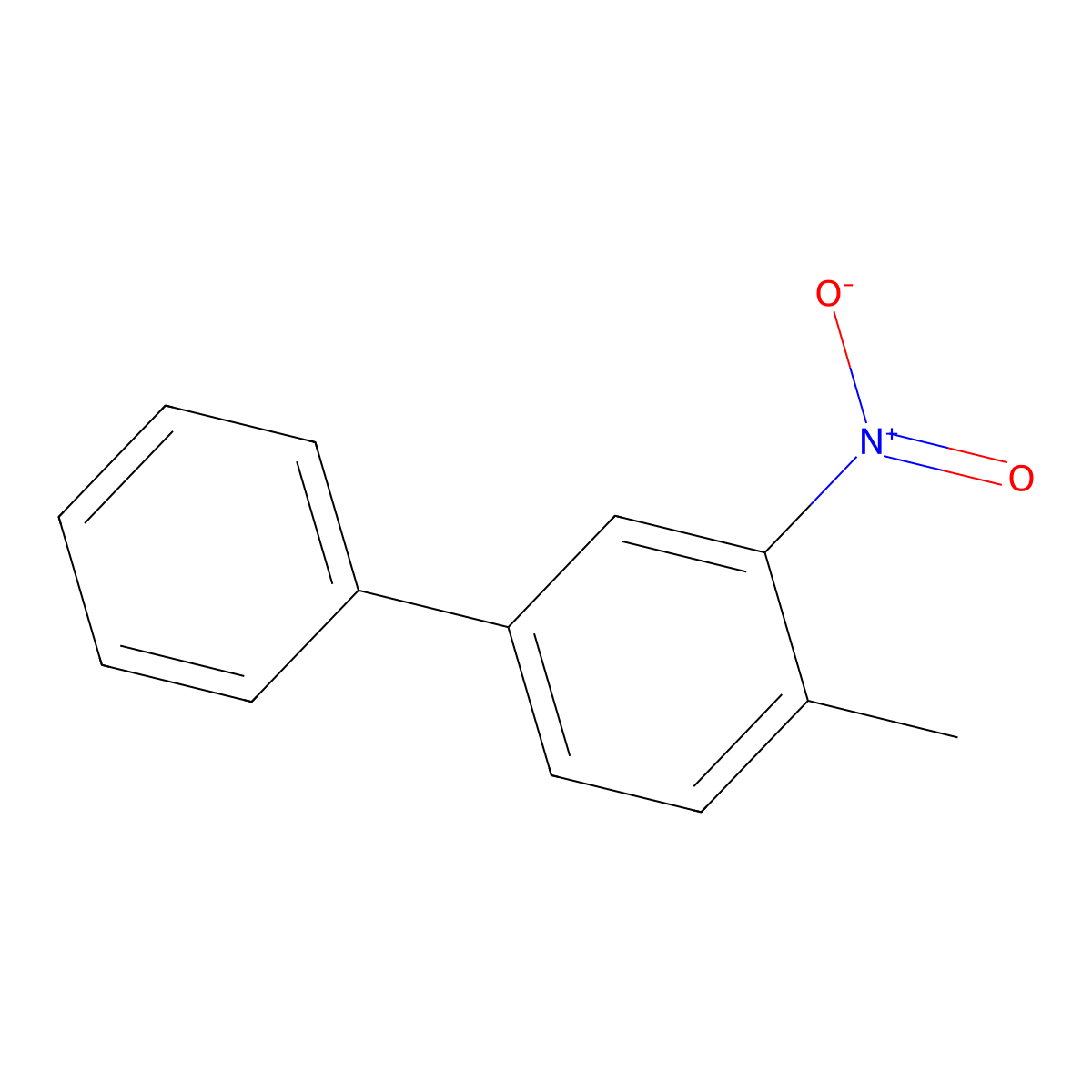 4-Methyl-3-nitro-1,1'-biphenyl molecular structure, CAS 80726-54-1