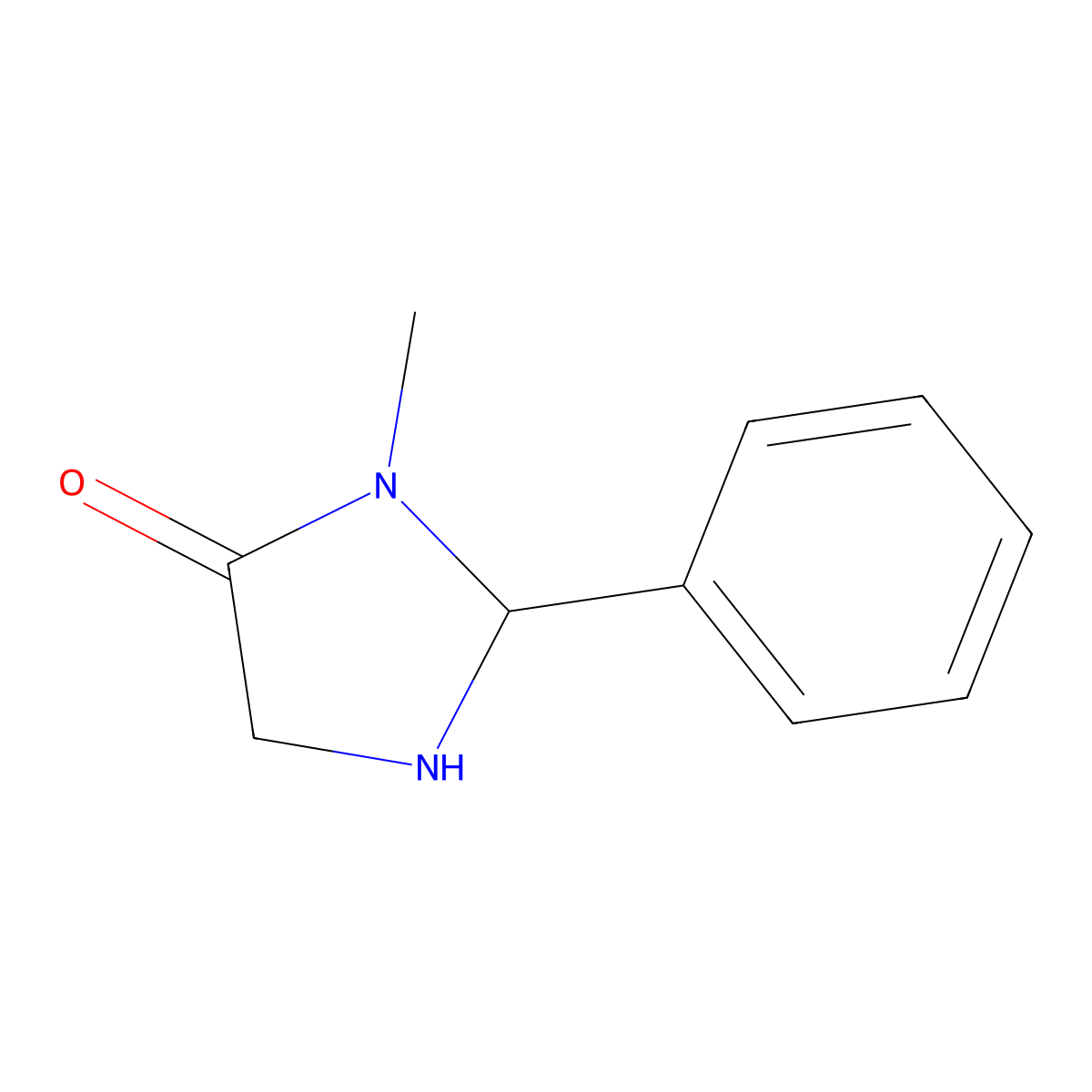 3-Methyl-2-phenylimidazolidin-4-one molecular structure, CAS 807286-25-5