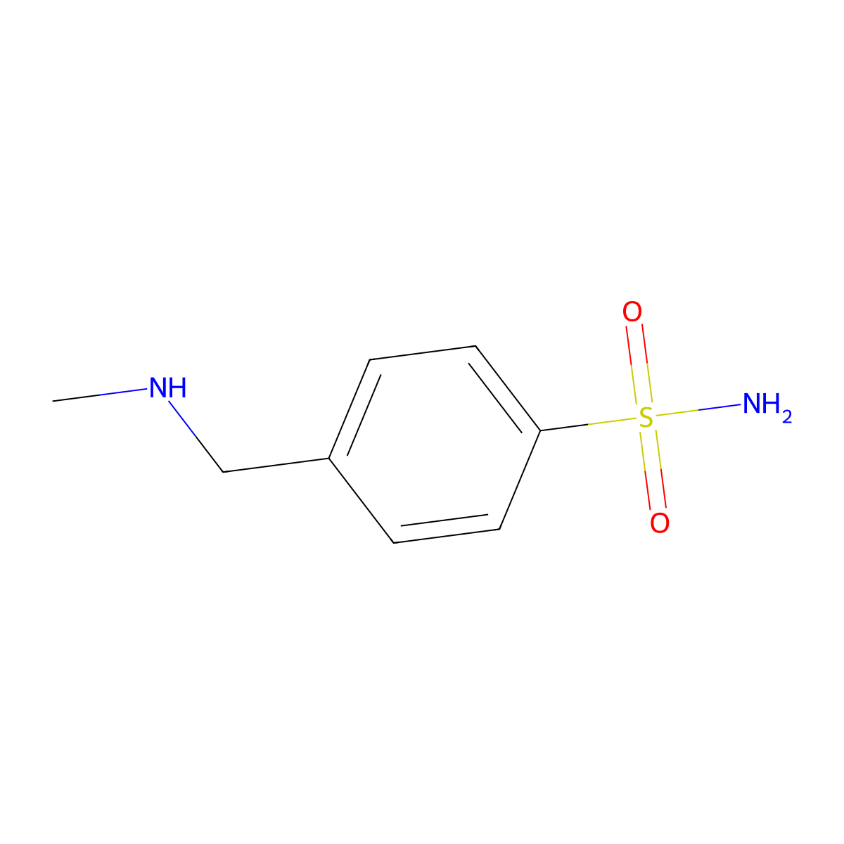 4-((Methylamino)methyl)benzenesulfonamide molecular structure, CAS 807291-20-9