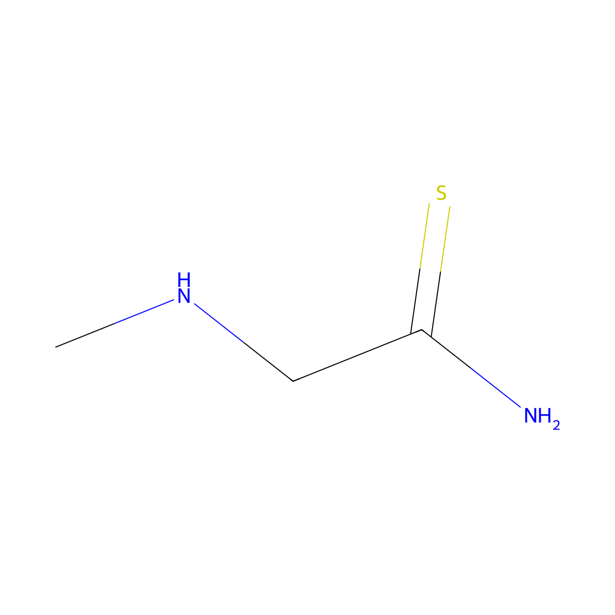 2-(Methylamino)ethanethioamide molecular structure, CAS 807293-48-7