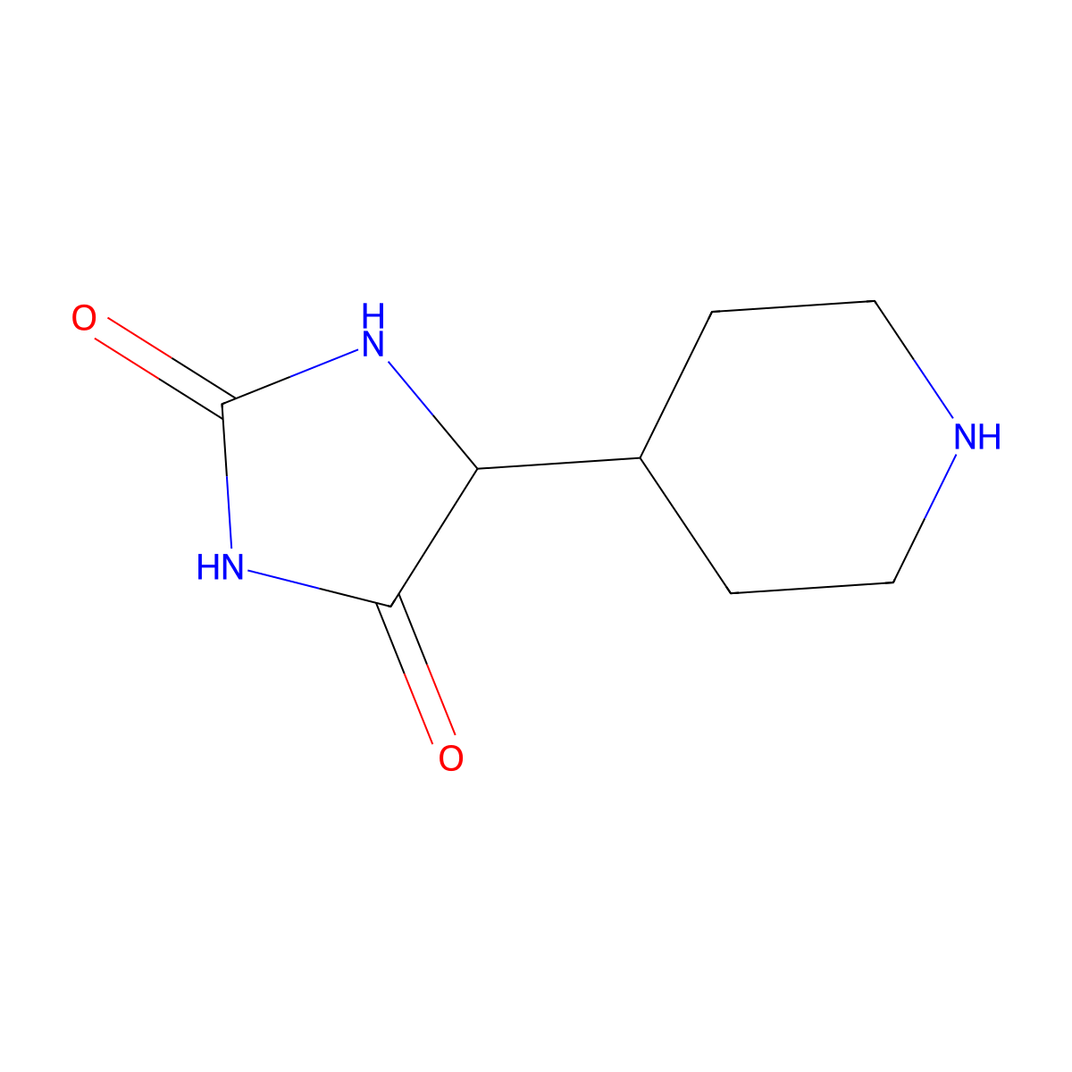 5-(Piperidin-4-yl)imidazolidine-2,4-dione molecular structure, CAS 807295-35-8