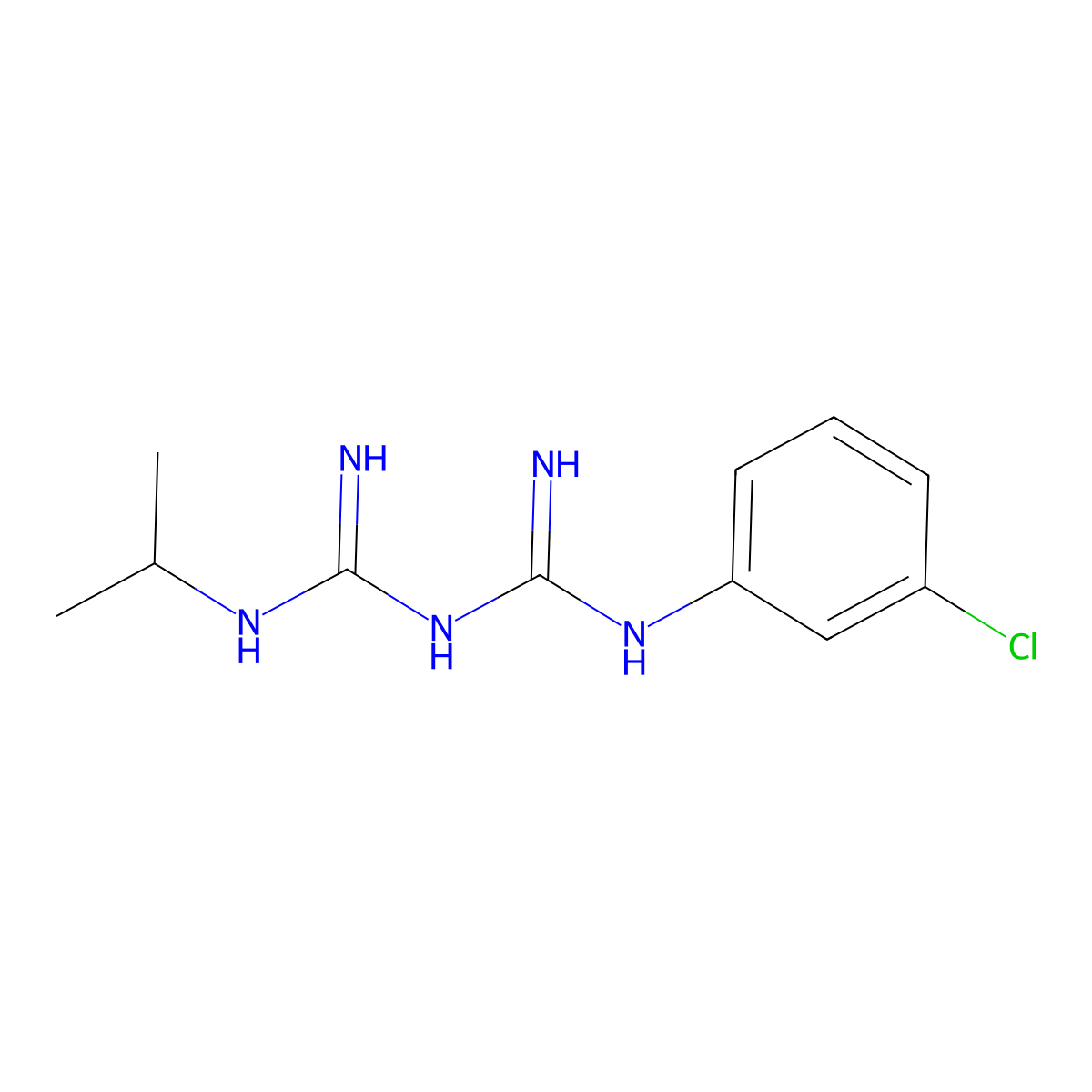 1-(3-Chlorophenyl)-5-isopropylbiguanide molecular structure, CAS 807308-41-4