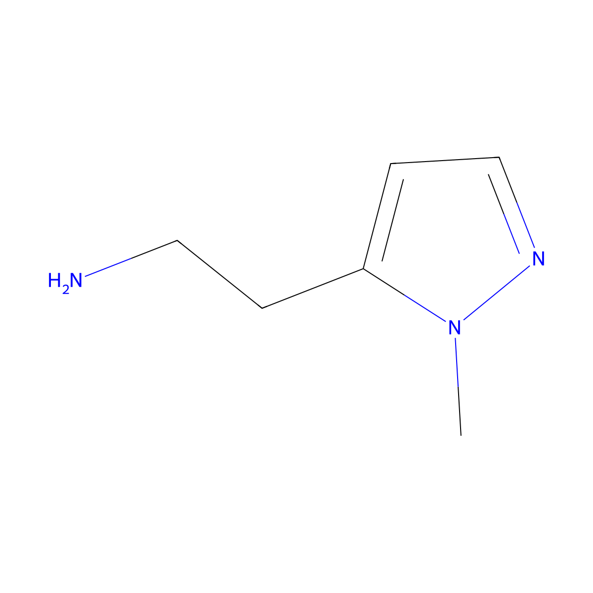 2-(1-methyl-1H-pyrazol-5-yl)ethan-1-amine molecular structure, CAS 807315-40-8