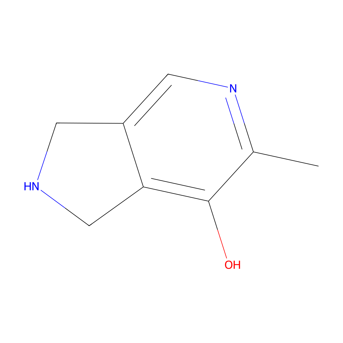 6-methyl-2,3-dihydro-1H-pyrrolo[3,4-c]pyridin-7-ol molecular structure, CAS 807316-55-8