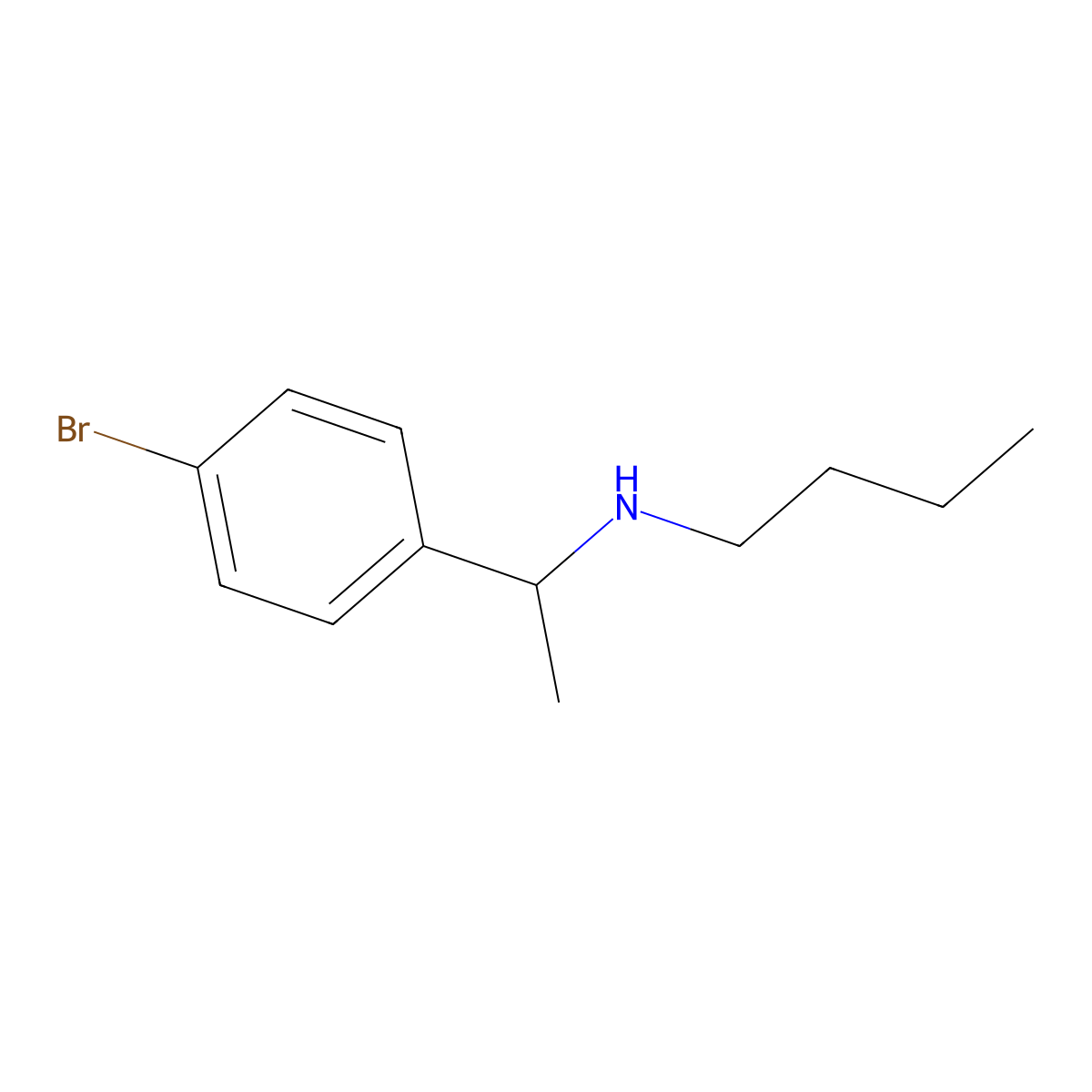 [1-(4-Bromophenyl)ethyl](butyl)amine molecular structure, CAS 807319-81-9