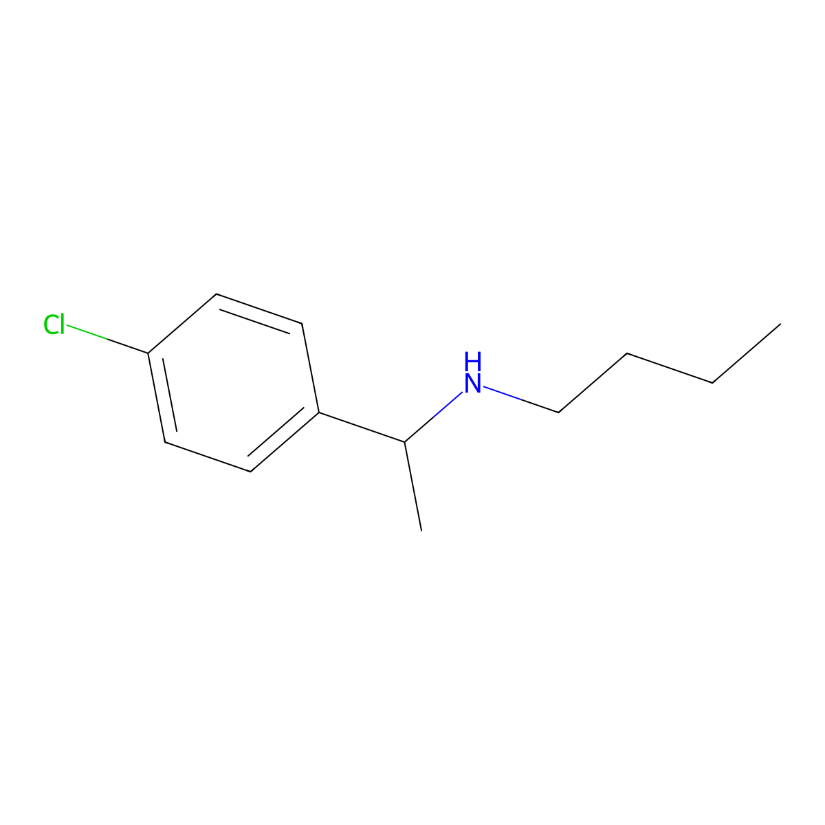 Butyl[1-(4-chlorophenyl)ethyl]amine molecular structure, CAS 807320-27-0