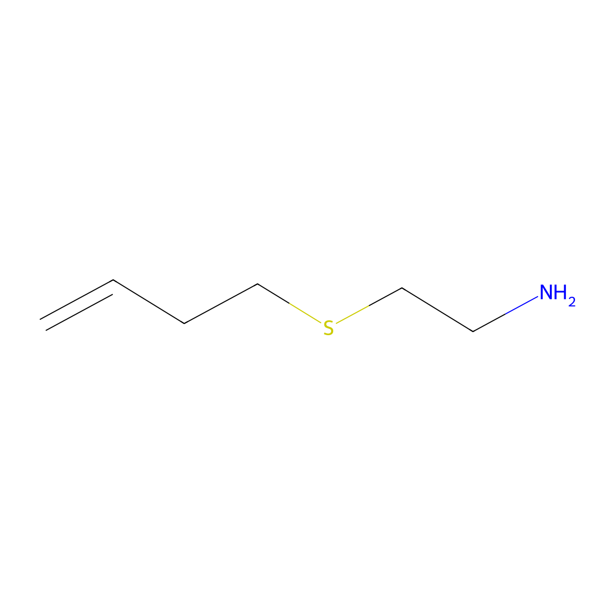2-(But-3-en-1-ylsulfanyl)ethan-1-amine molecular structure, CAS 807322-10-7
