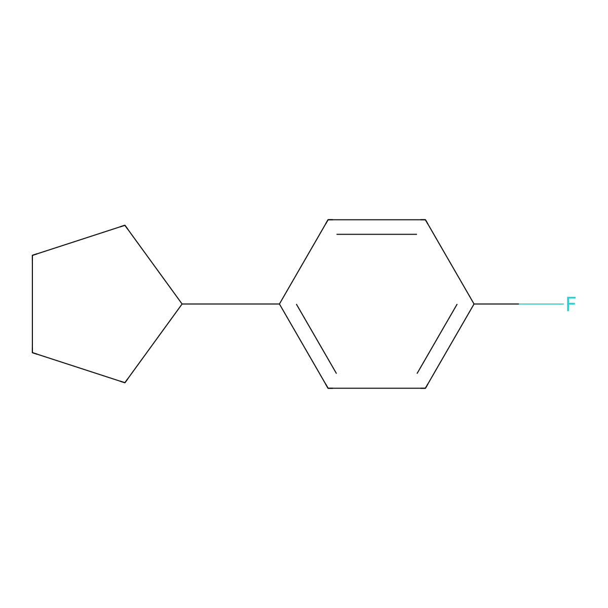 1-Cyclopentyl-4-fluorobenzene molecular structure, CAS 807335-69-9