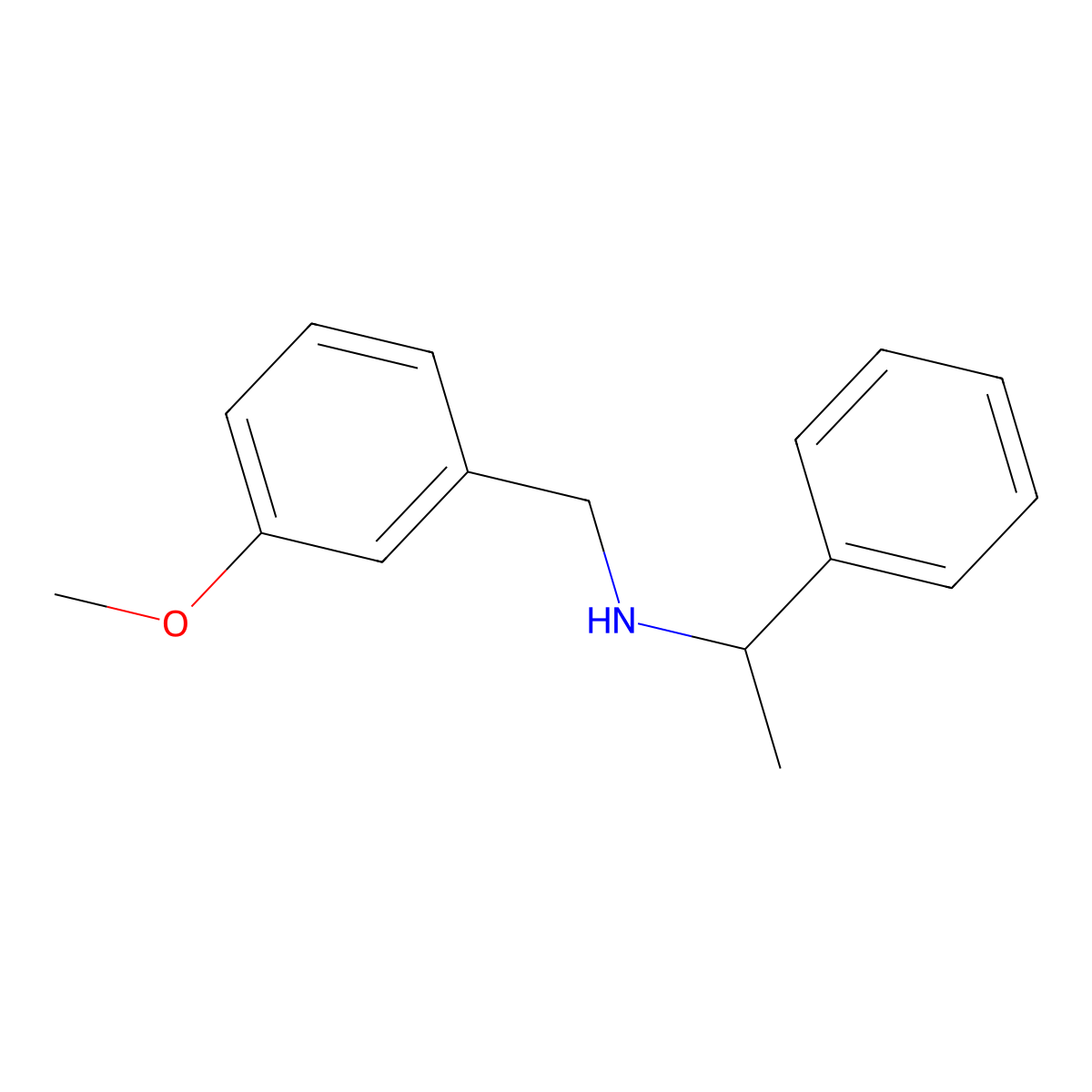 N-(3-methoxybenzyl)-N-(1-phenylethyl)amine molecular structure, CAS 807339-37-3