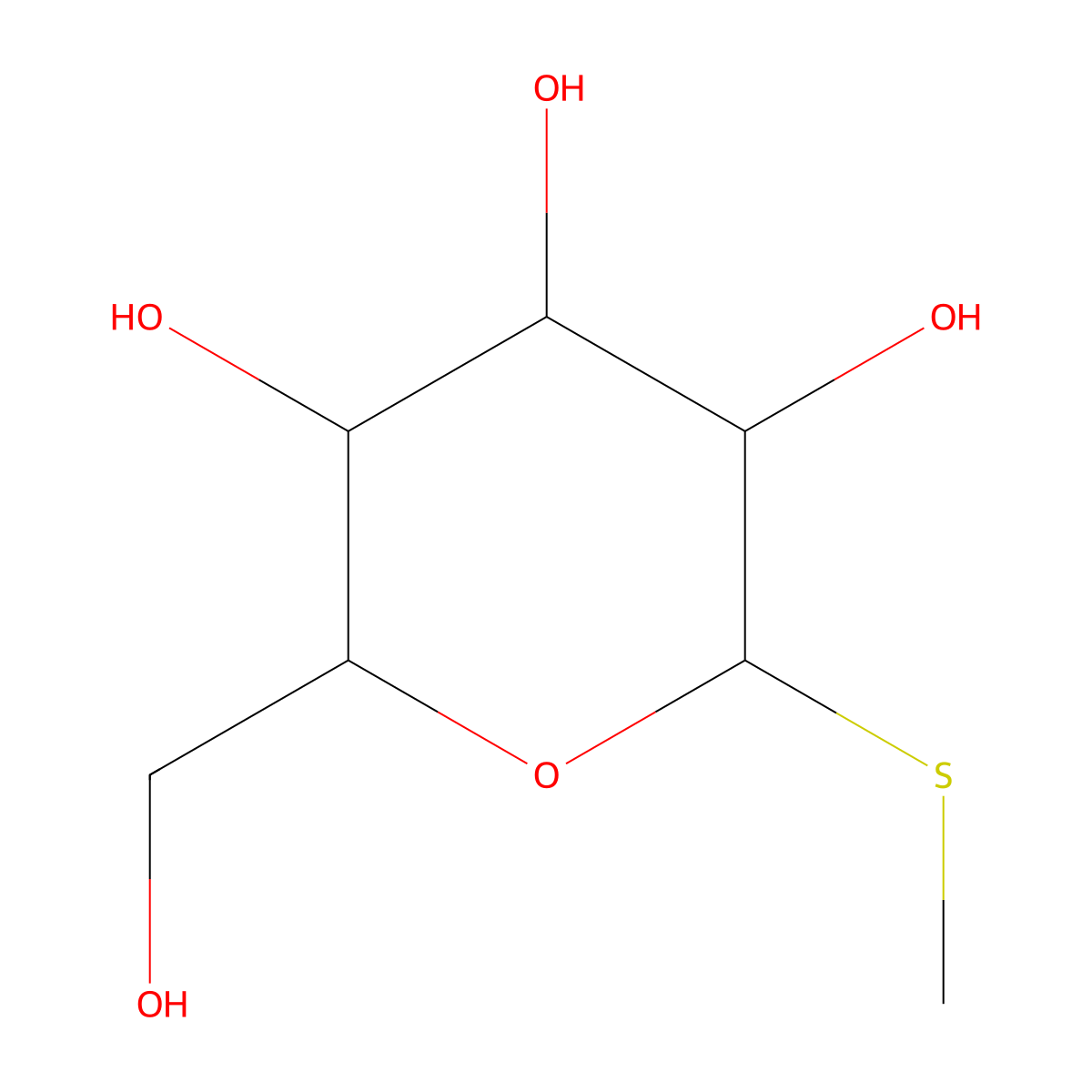 Methyl 1-thio-A-D-mannopyranoside molecular structure, CAS 80734-76-5