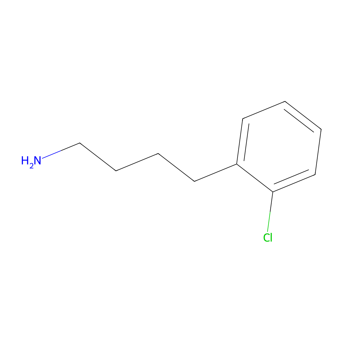 Benzenebutanamine, 2-chloro- molecular structure, CAS 807343-03-9